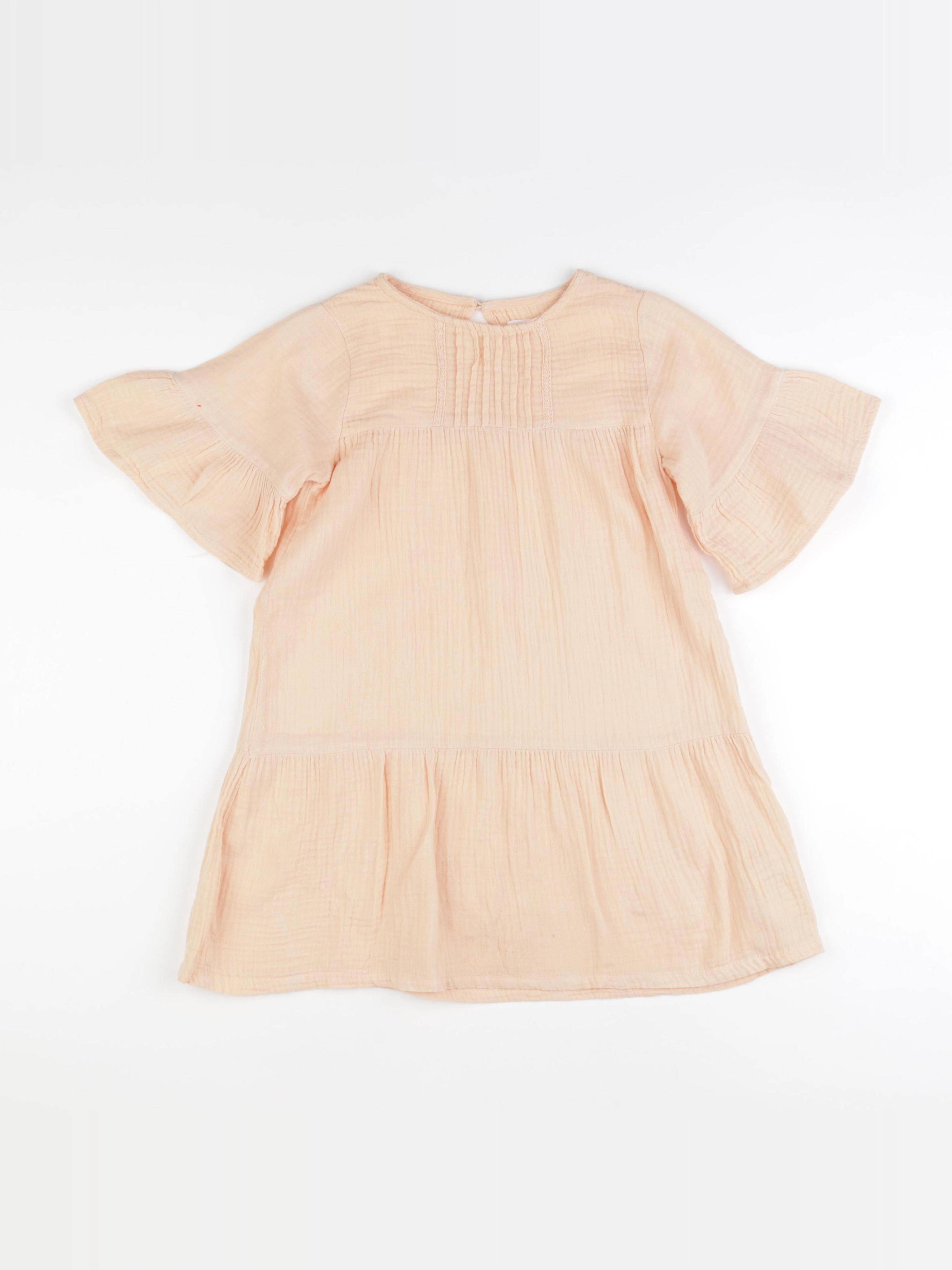 Vertbaudet - robe beige - 7 ans