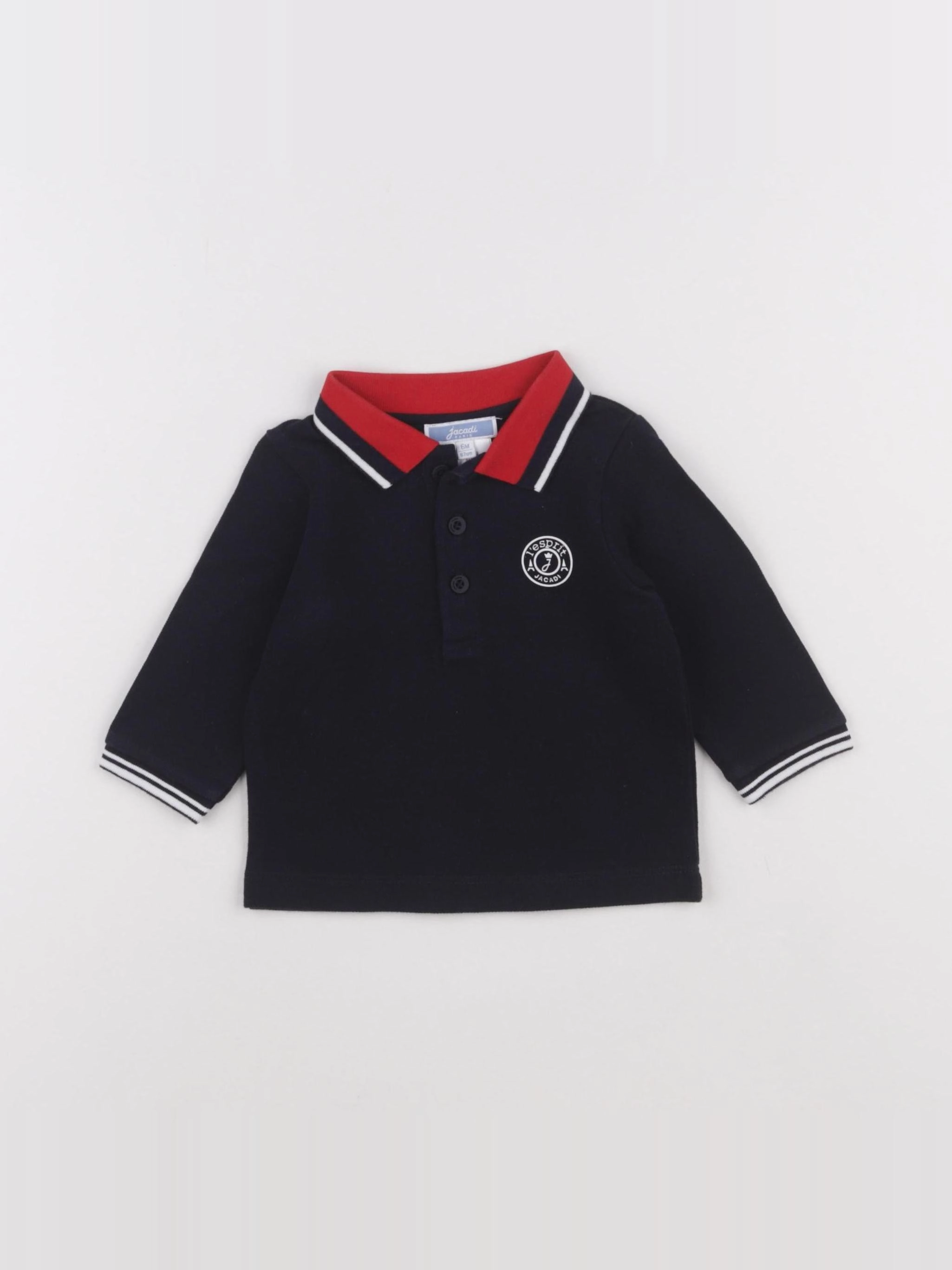 Jacadi - polo bleu - 6 mois