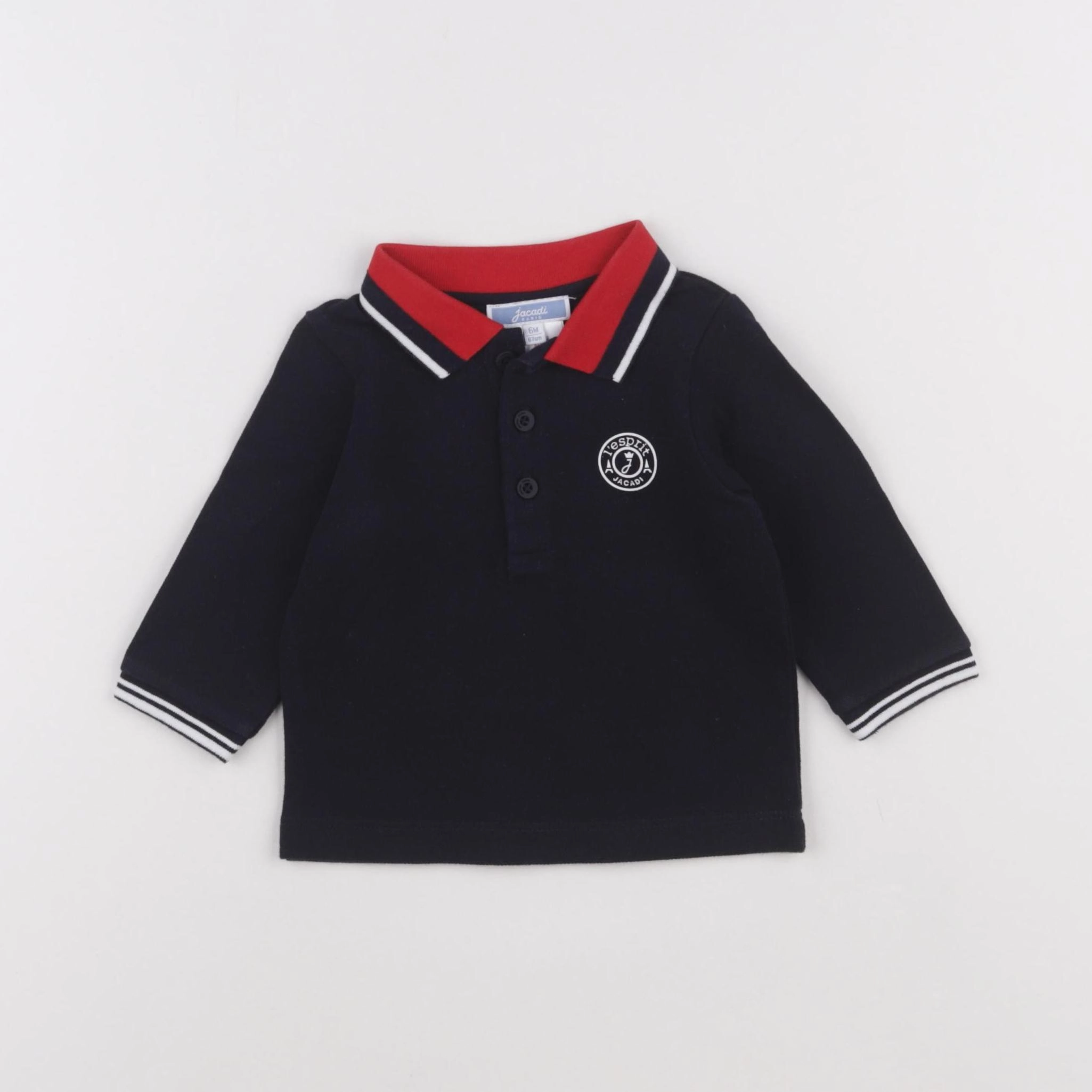 Jacadi - polo bleu - 6 mois