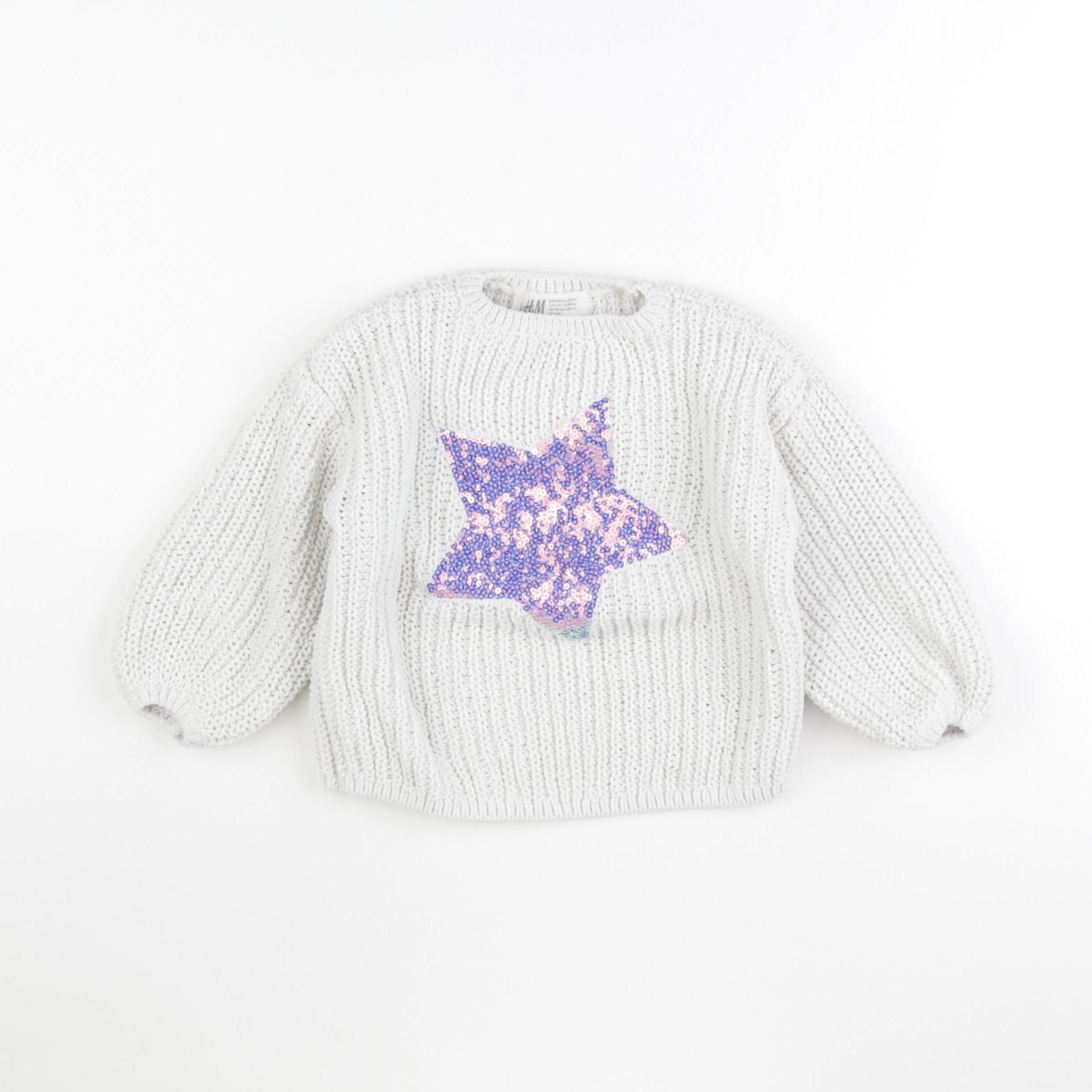 H&M - pull blanc - 2/4 ans
