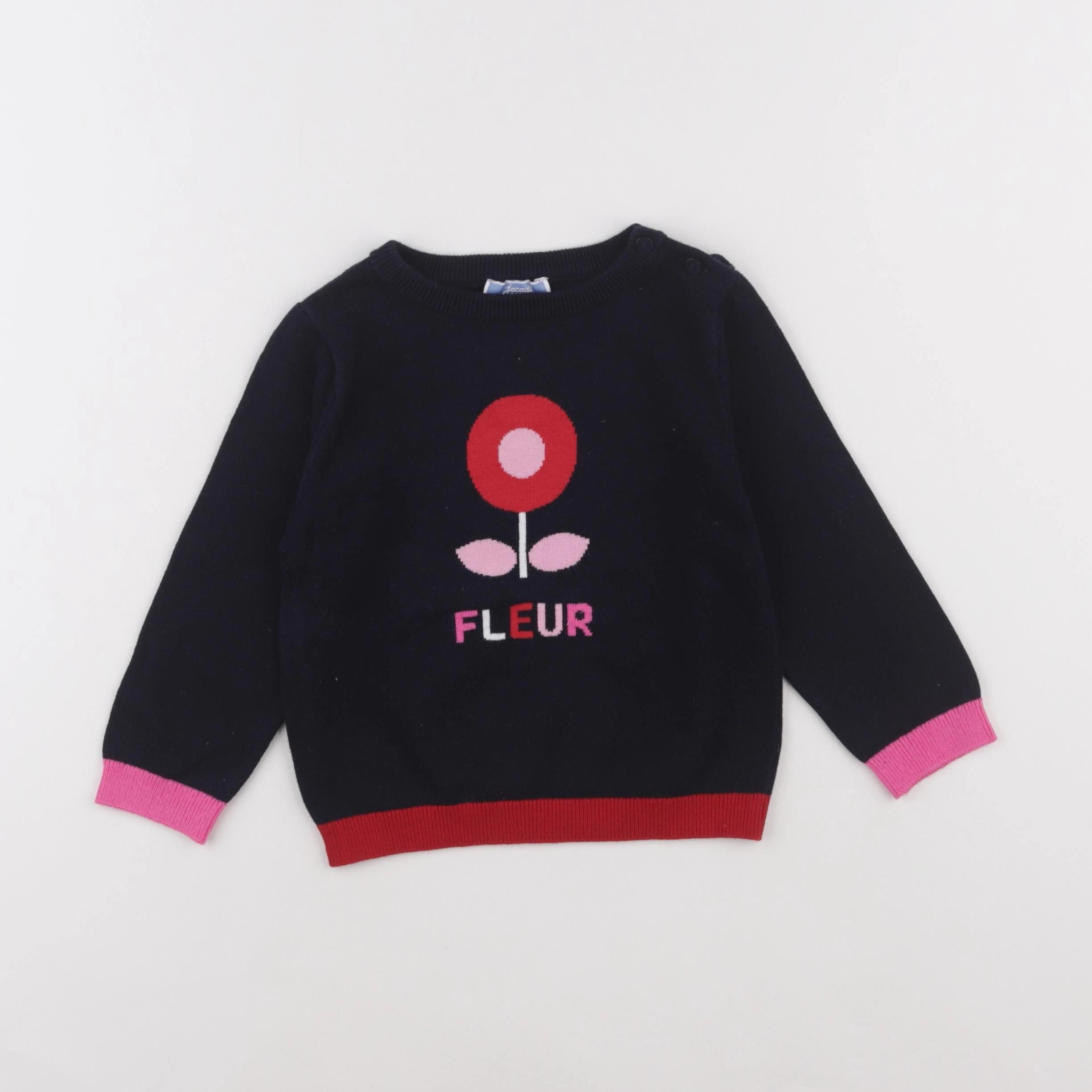 Jacadi - pull bleu - 36 mois