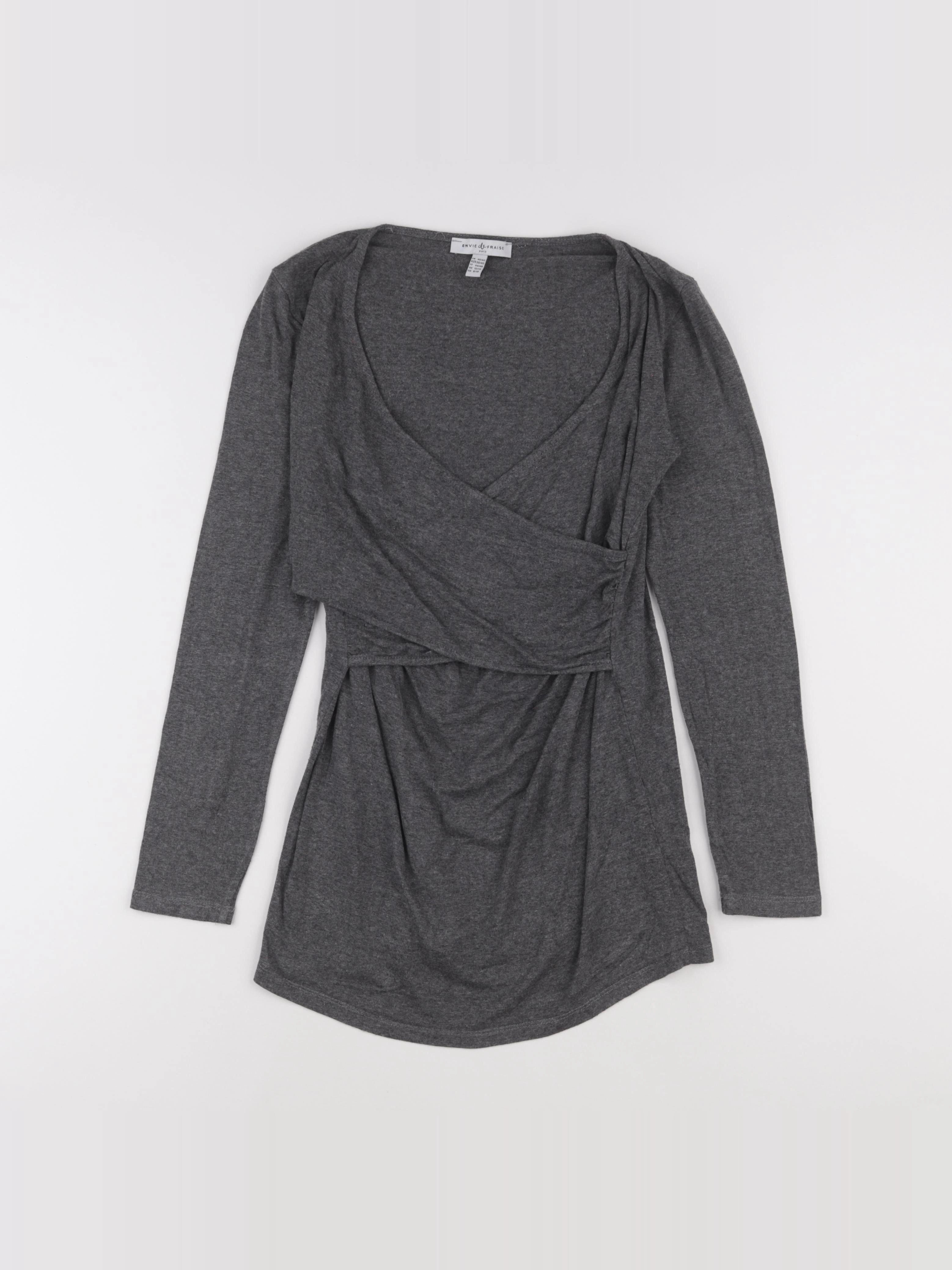 Envie de fraise - tee-shirt grossesse gris - 40 à 42