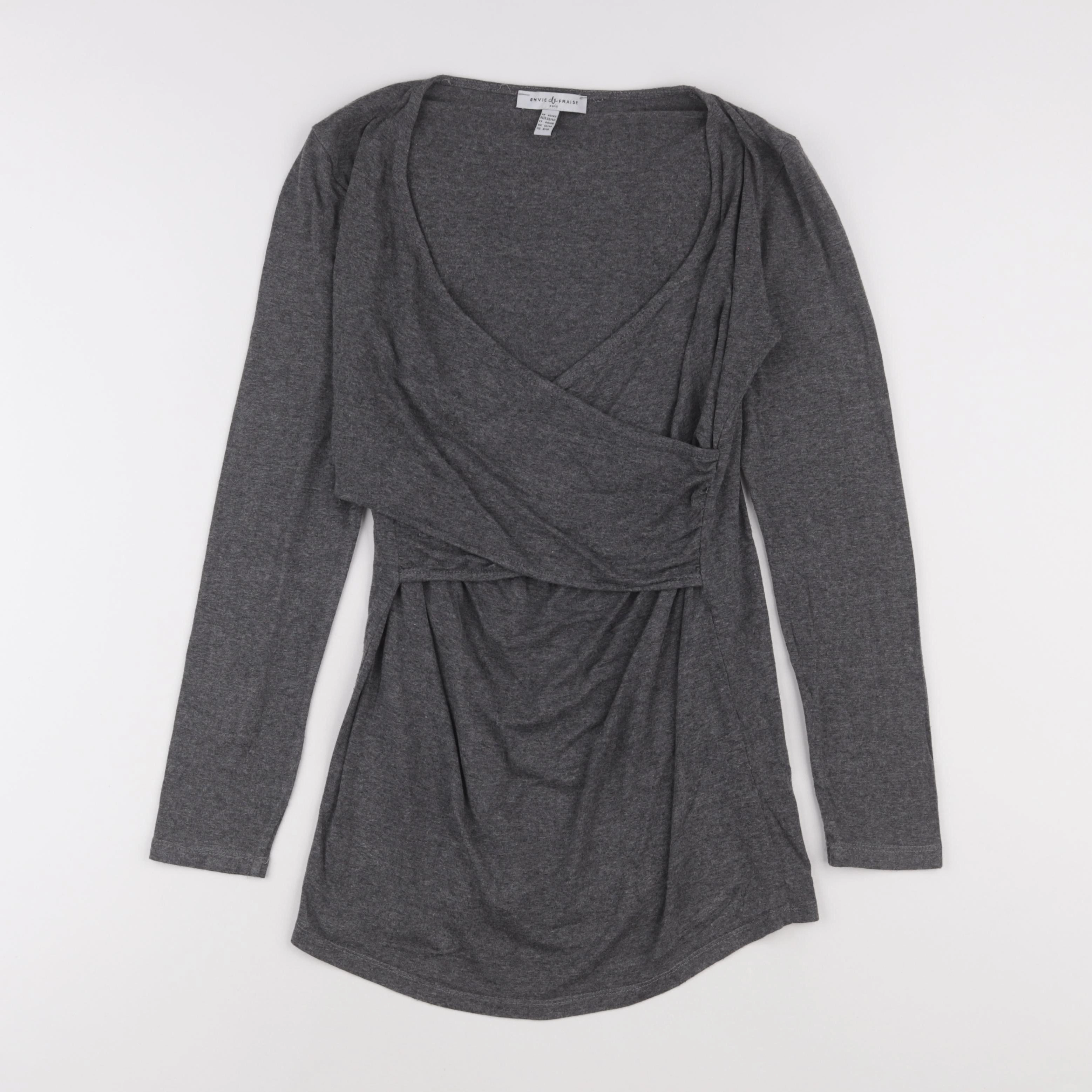 Envie de fraise - tee-shirt grossesse gris - 40 à 42