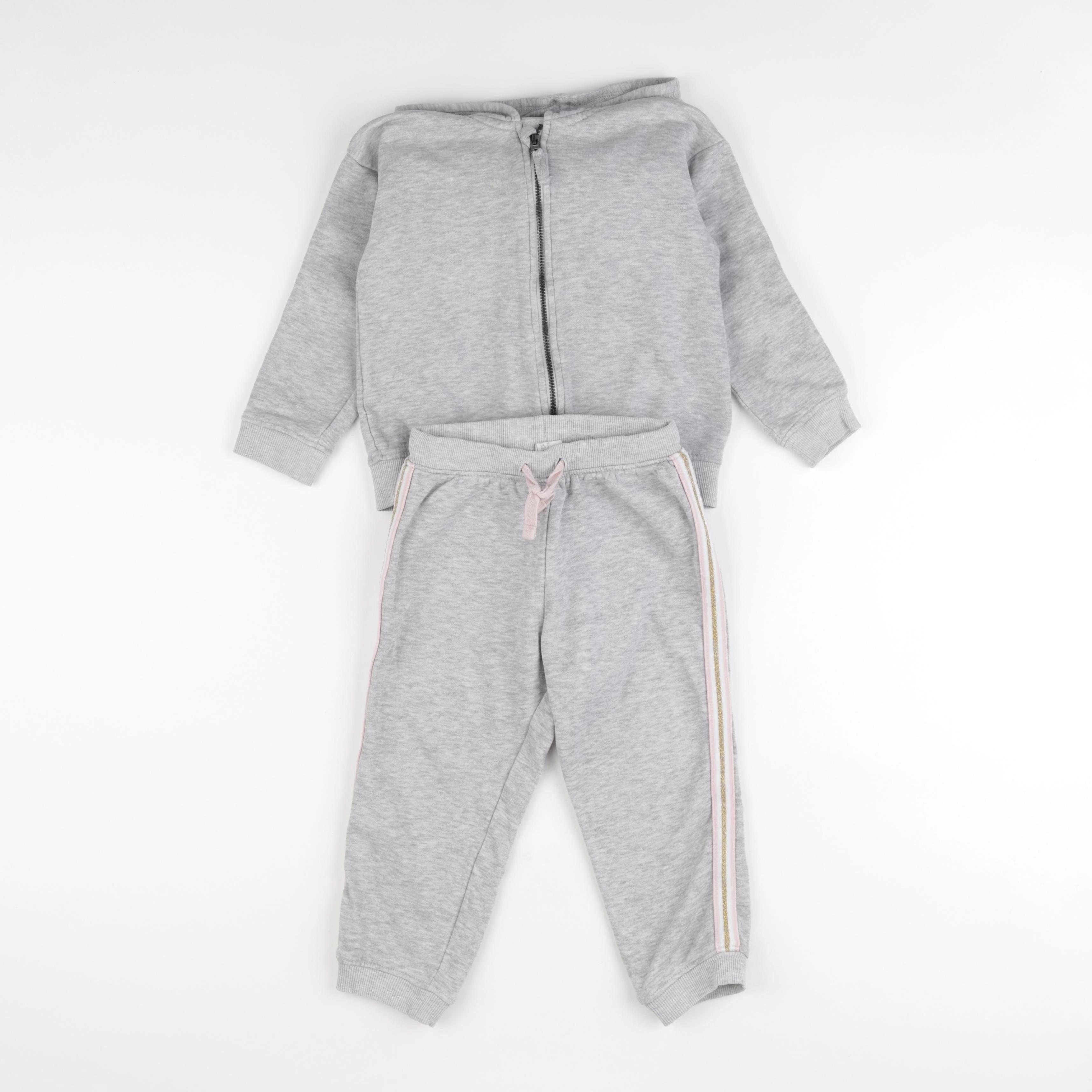 H&M - ensemble gris - 2/3 ans