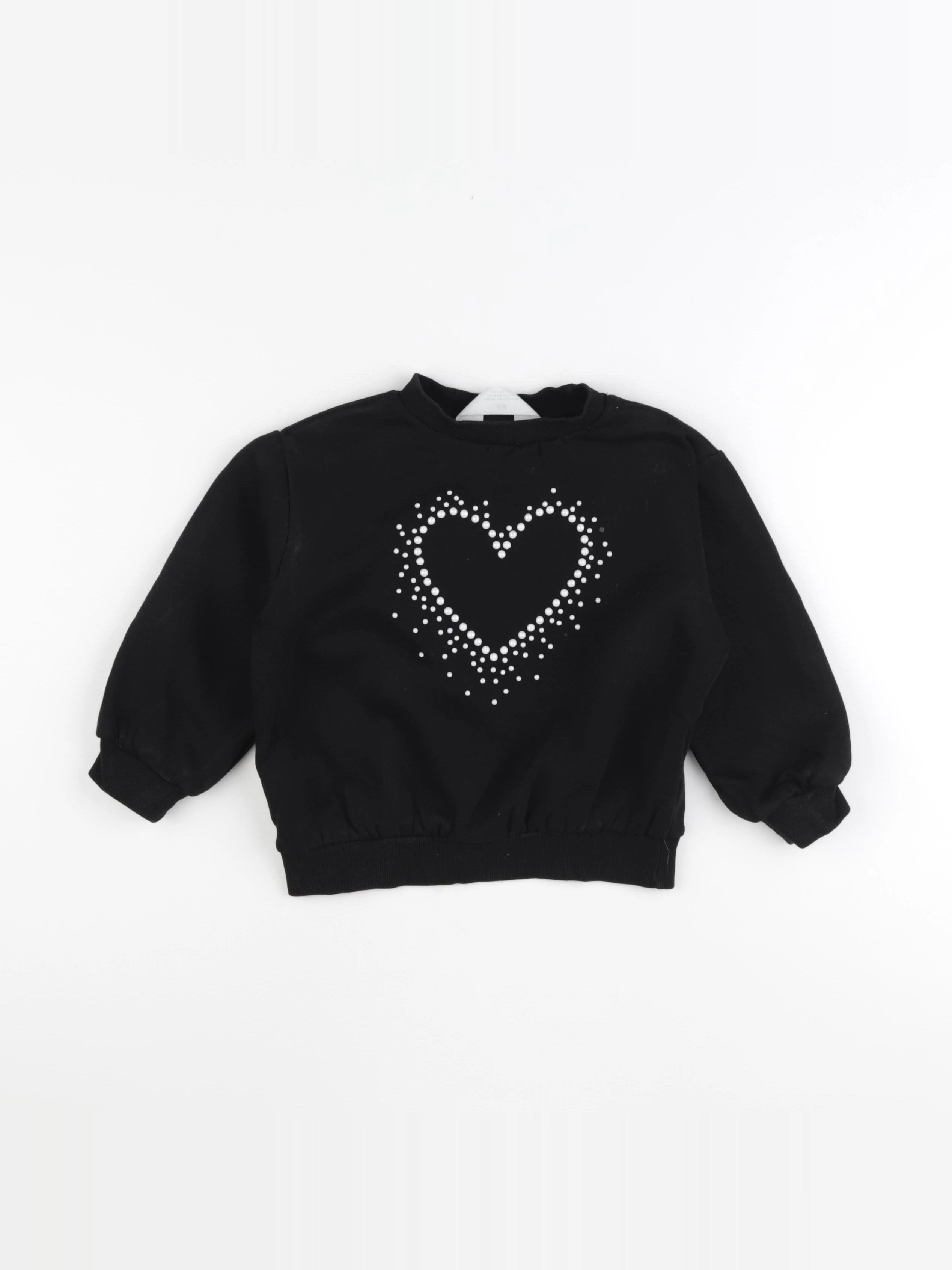H&M - sweat noir - 3/4 ans