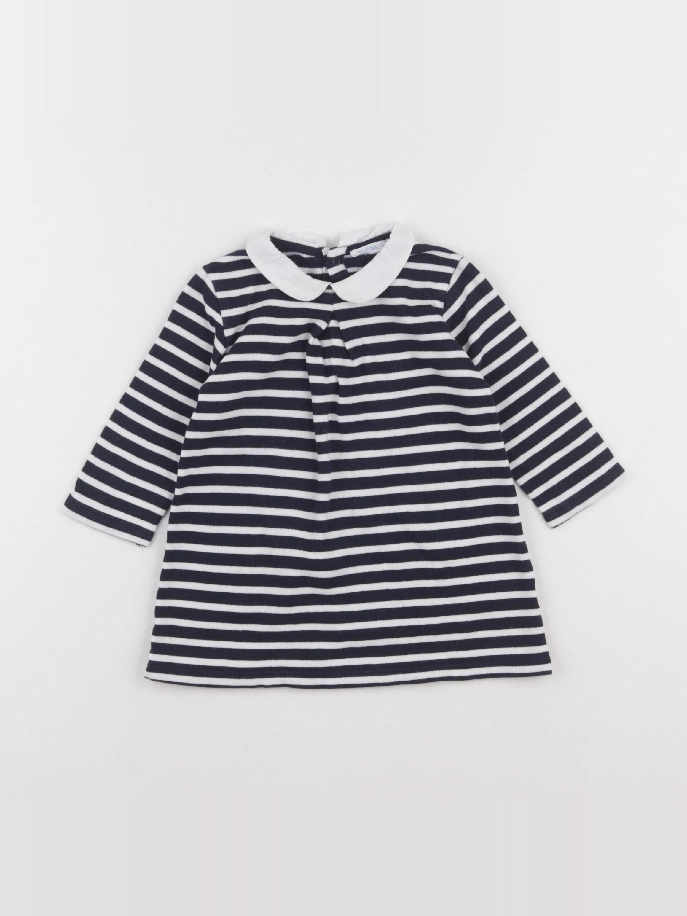 Boutchou - robe bleu - 12 mois