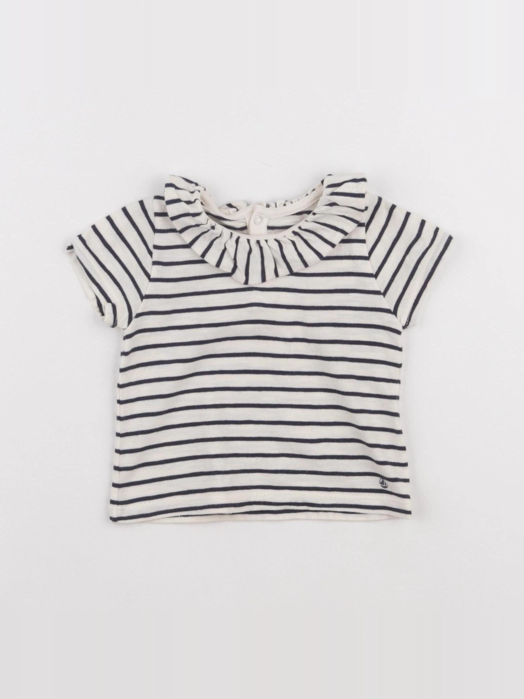 Petit Bateau - tee-shirt beige - 6 mois