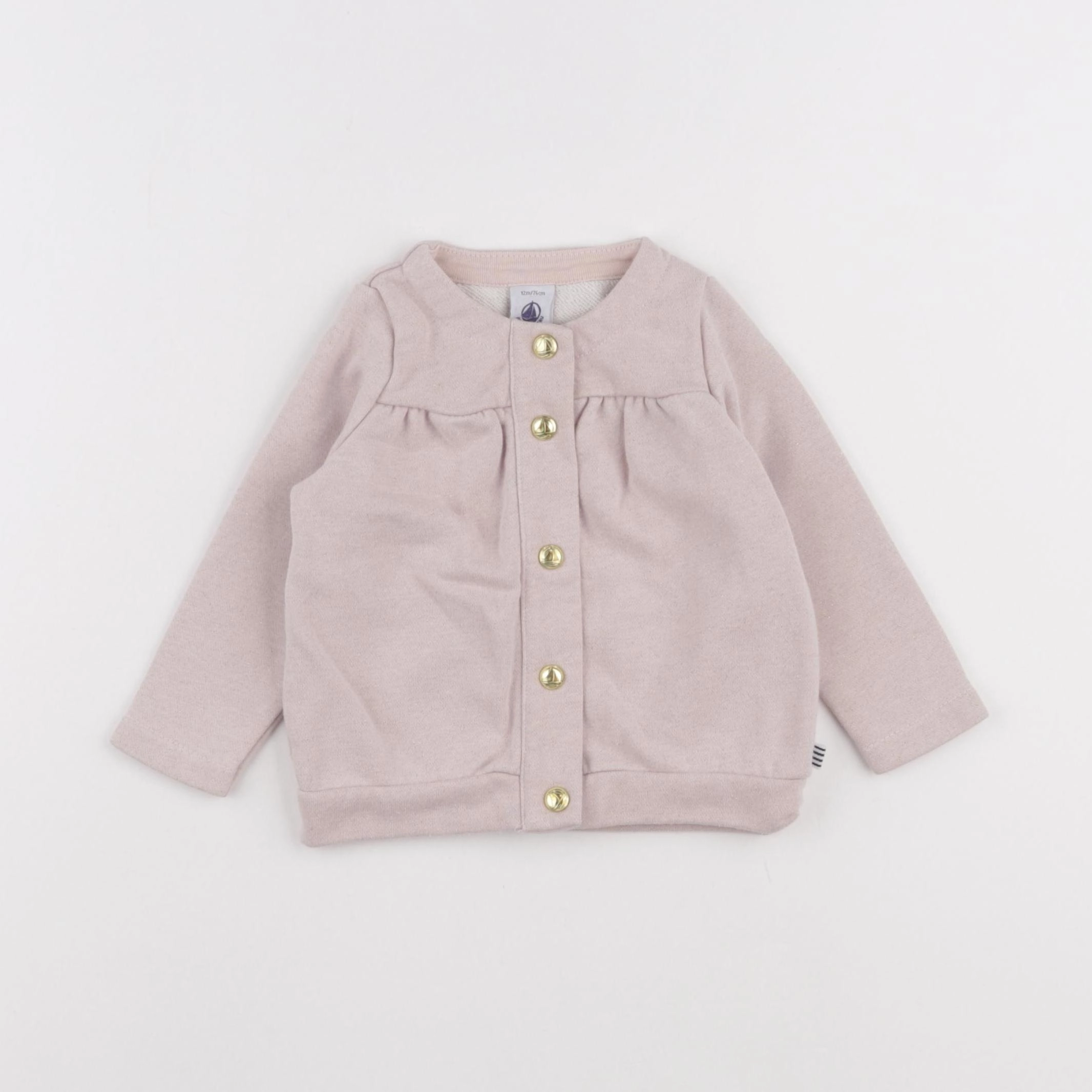 Petit Bateau - sweat rose - 12 mois
