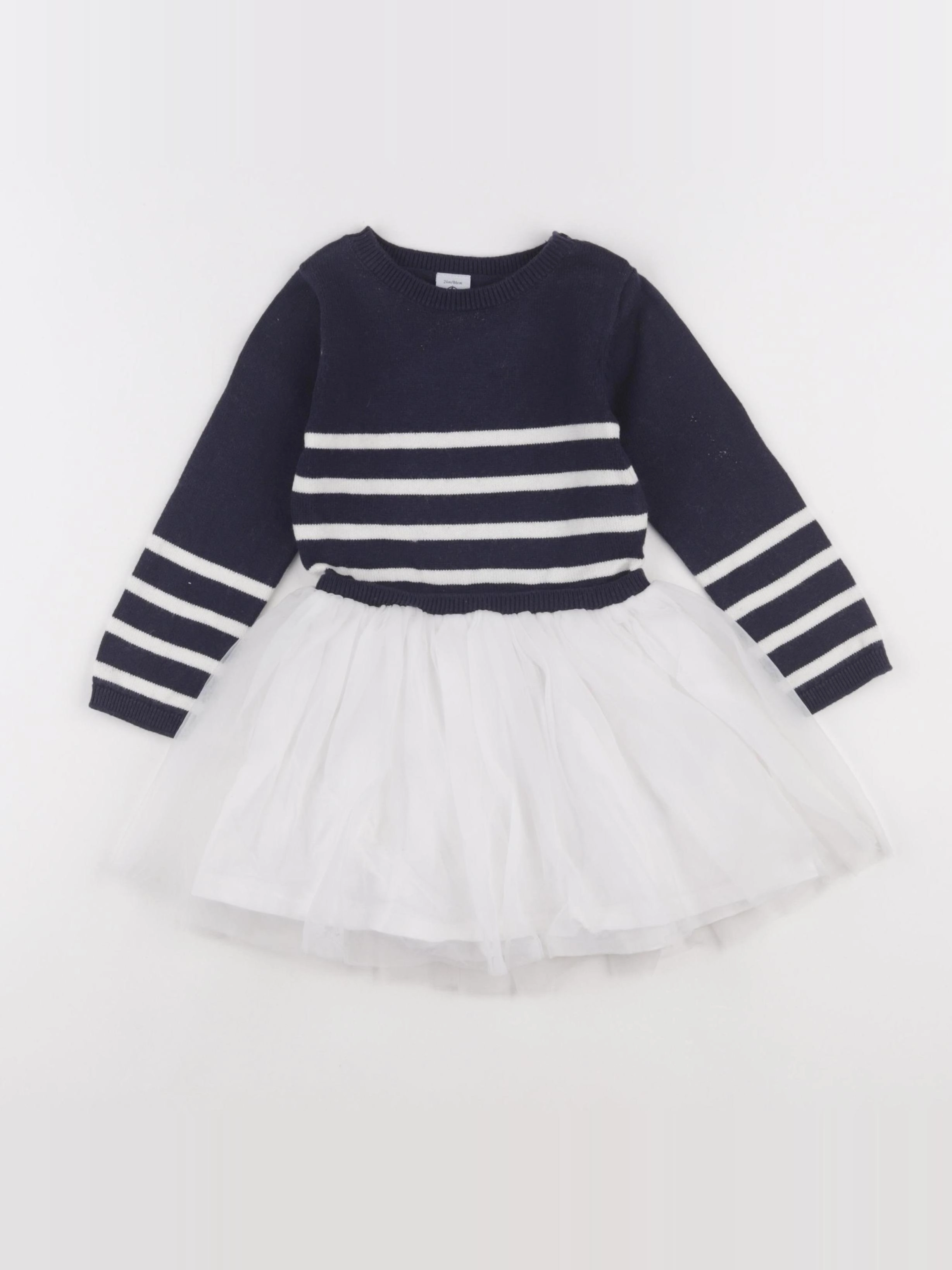 Petit Bateau - robe bleu - 24 mois