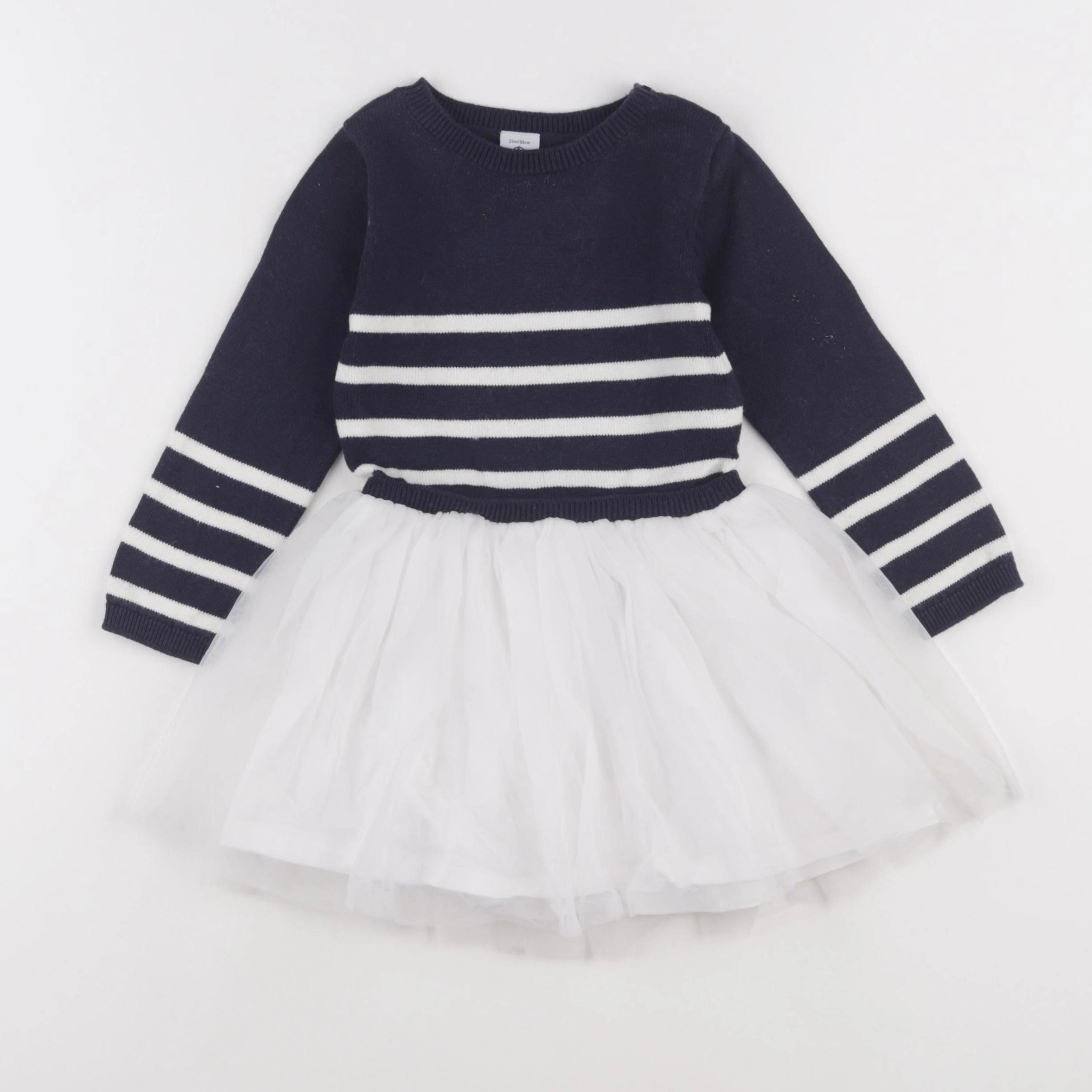 Petit Bateau - robe bleu - 24 mois