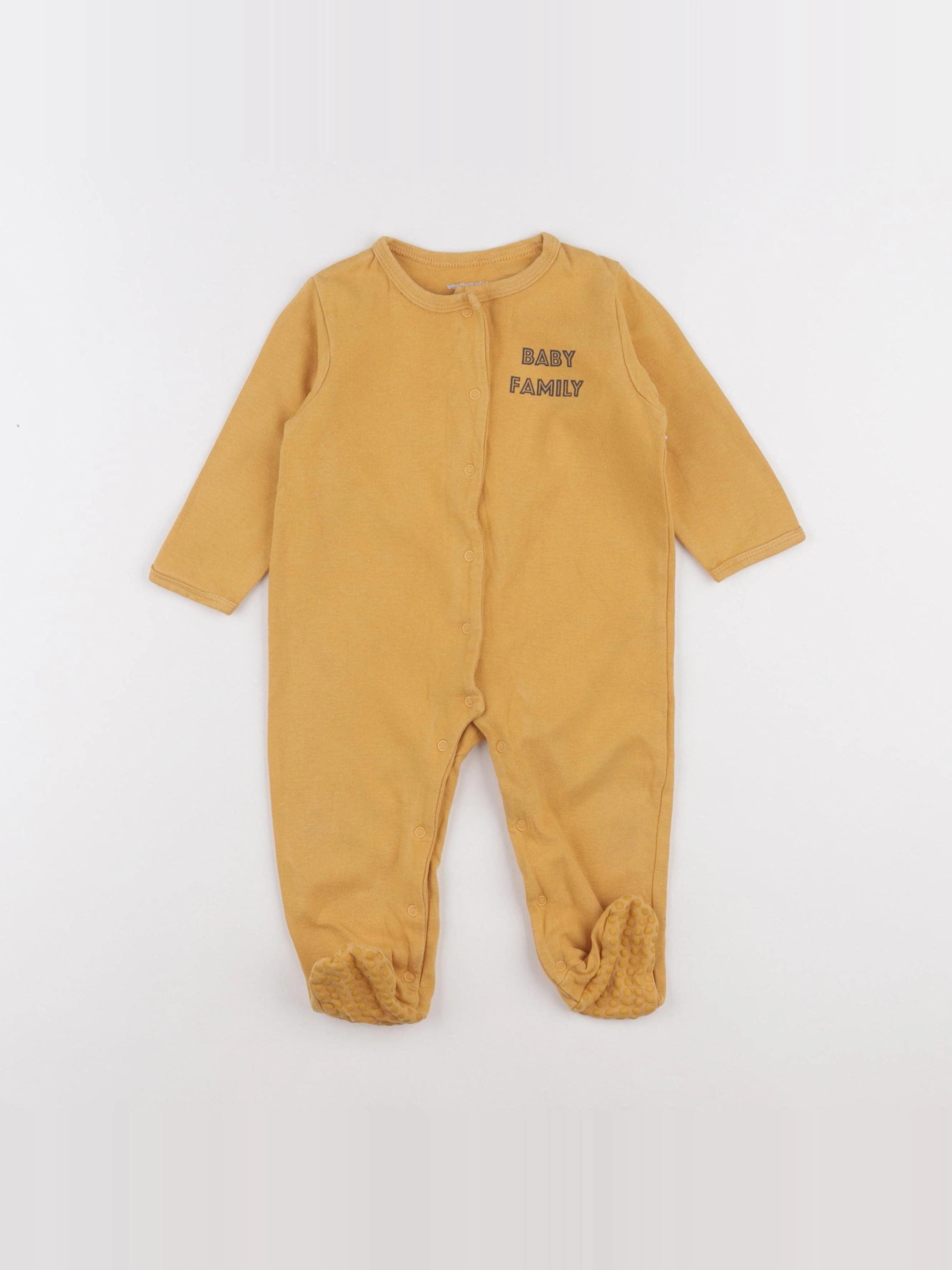 Vertbaudet - pyjama coton jaune - 12 mois