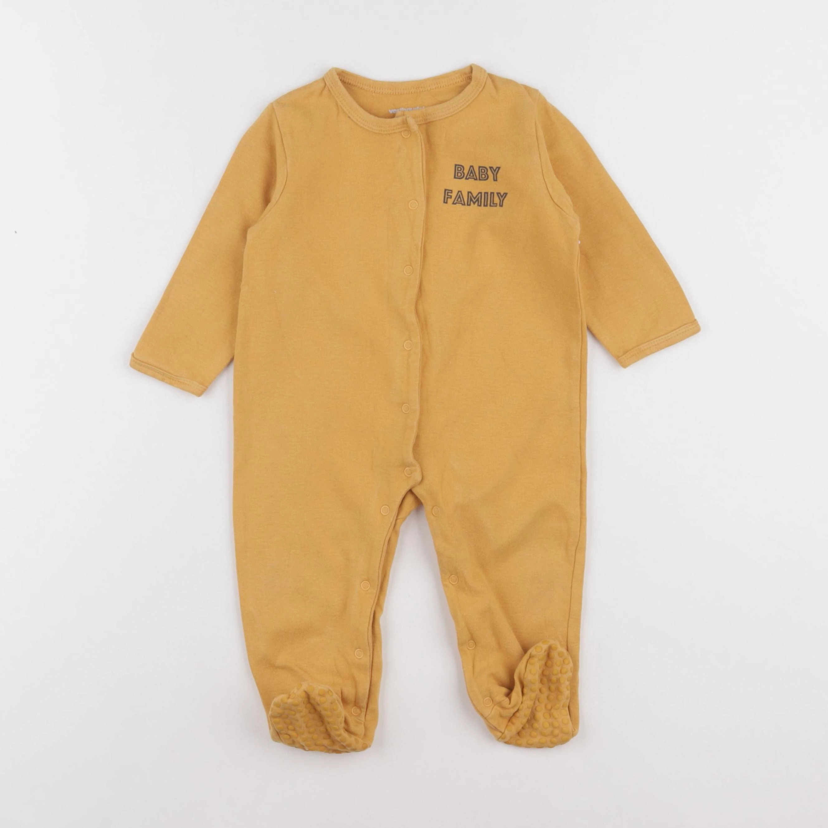 Vertbaudet - pyjama coton jaune - 12 mois