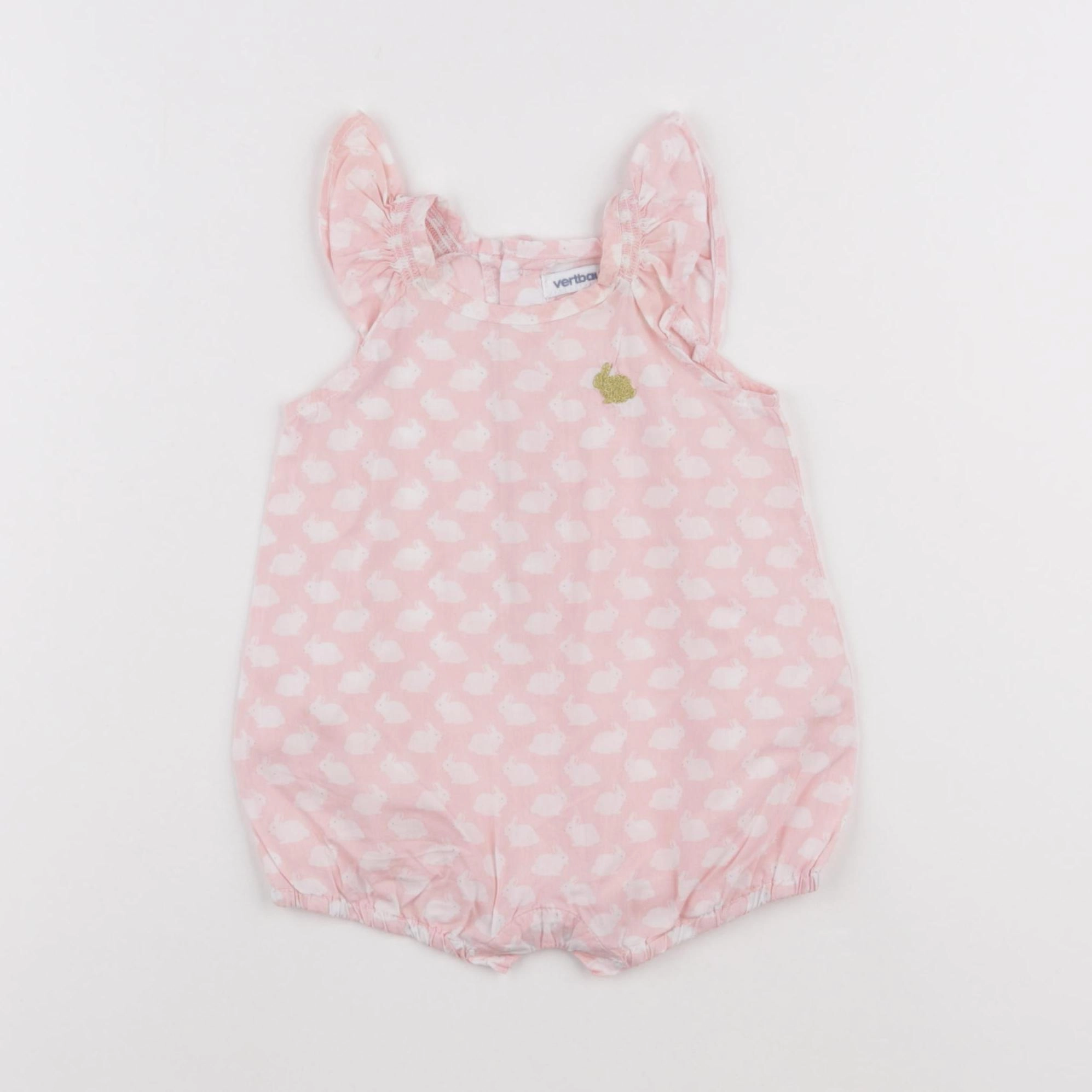 Vertbaudet - combinaison rose - 6 mois