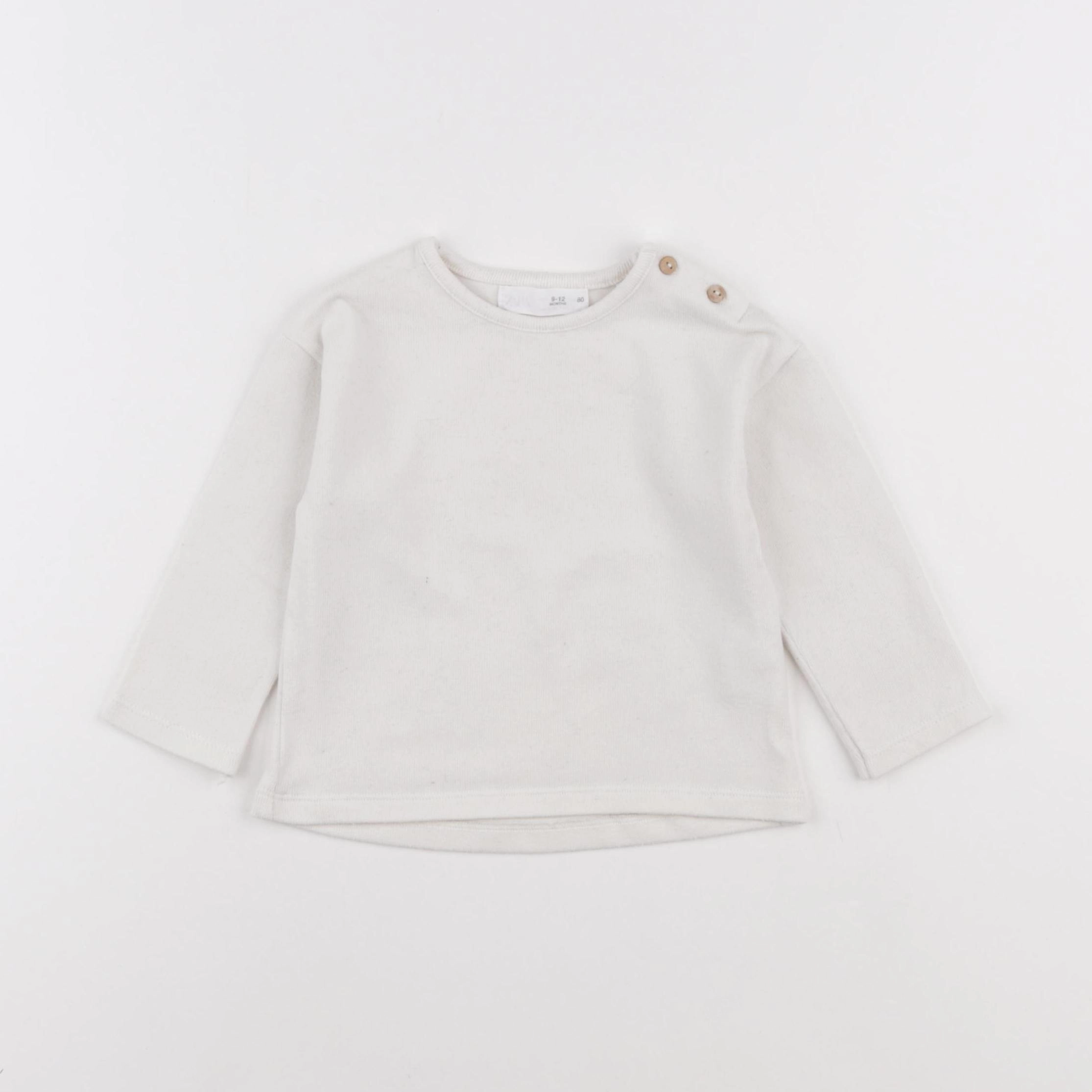 Zara - pull blanc - 9/12 mois