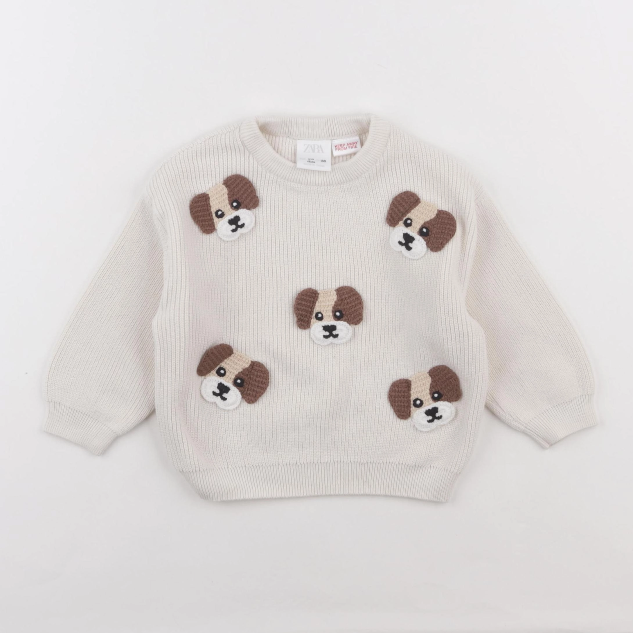 Zara - pull beige - 12/18 mois
