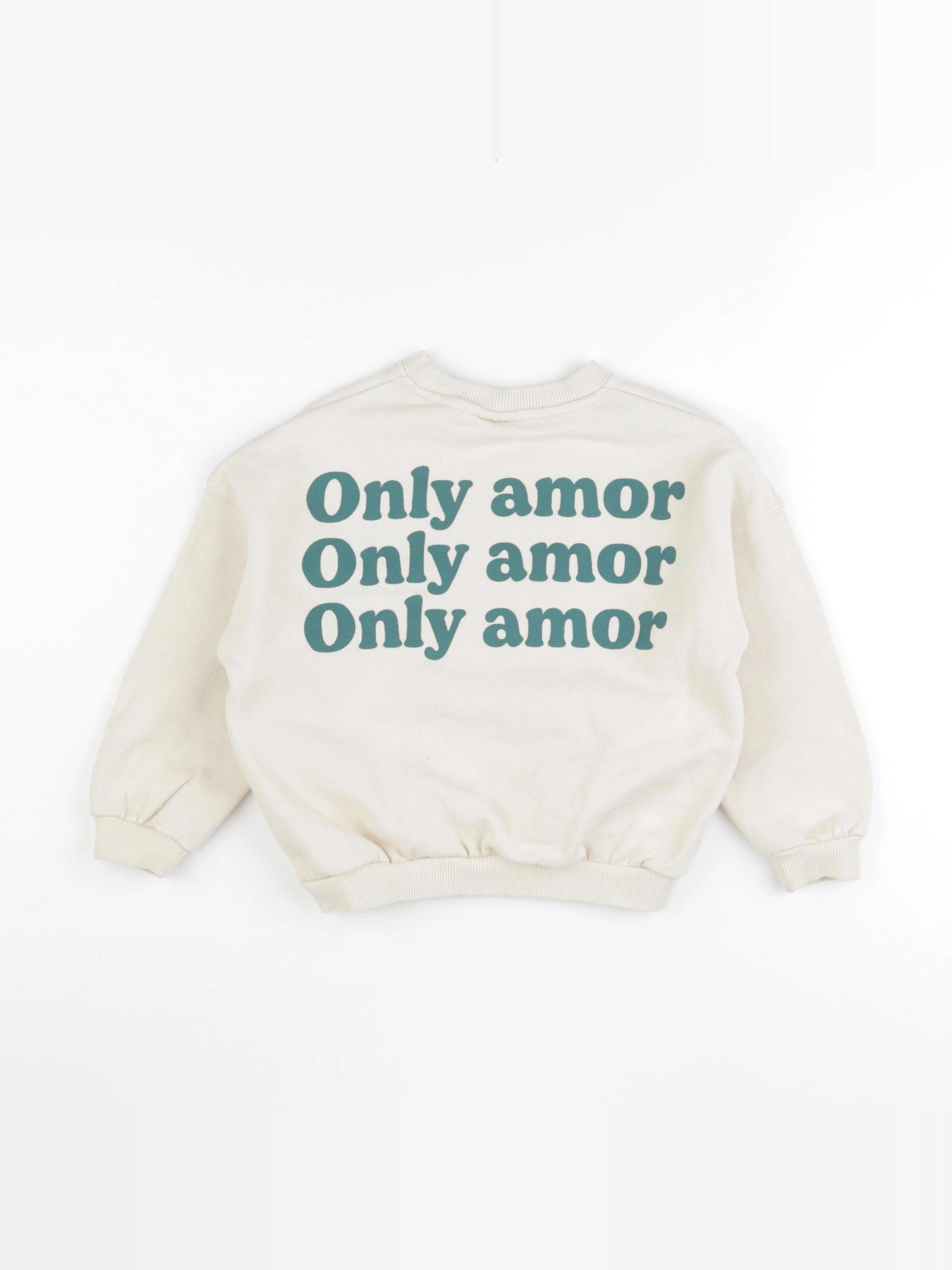 Zara - sweat imprimé au dos beige - 4 ans
