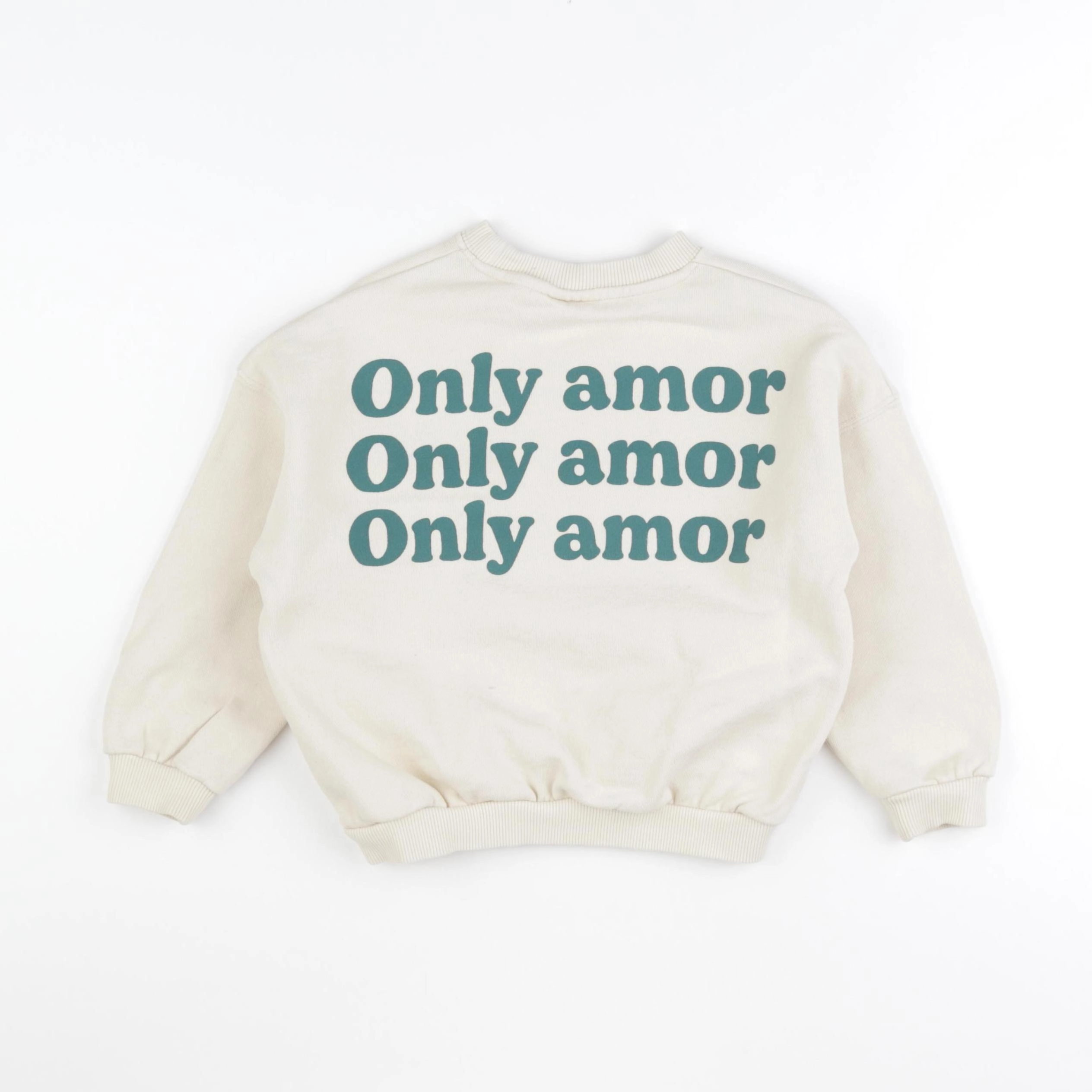 Zara - sweat imprimé au dos beige - 4 ans