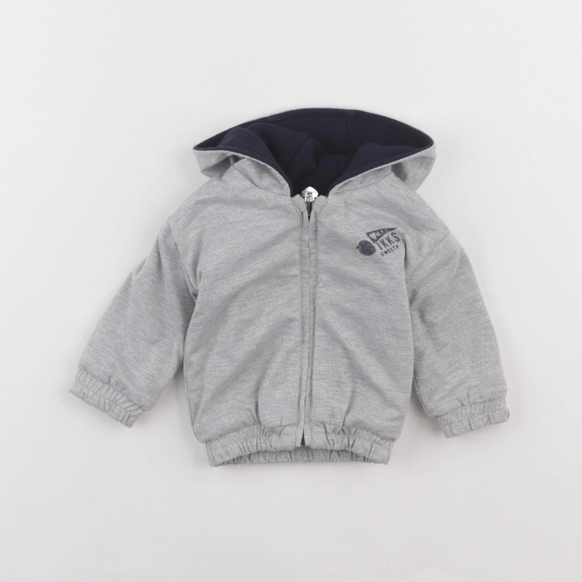 IKKS - polaire gris, bleu - 3 mois