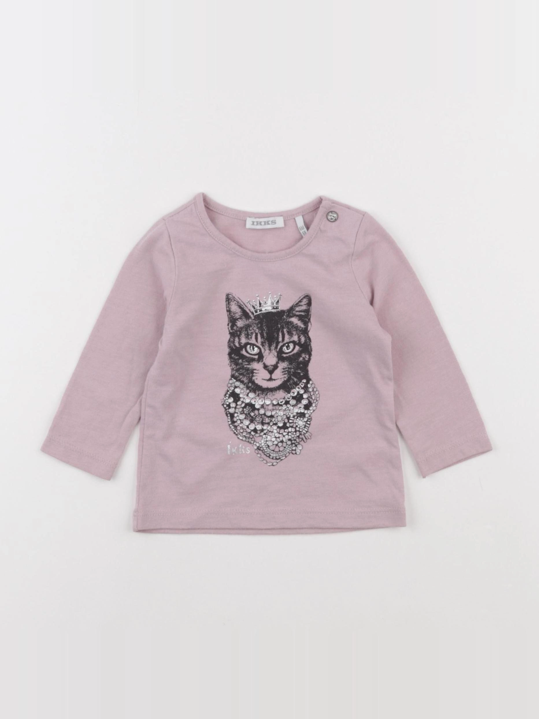IKKS - tee-shirt rose - 6 mois