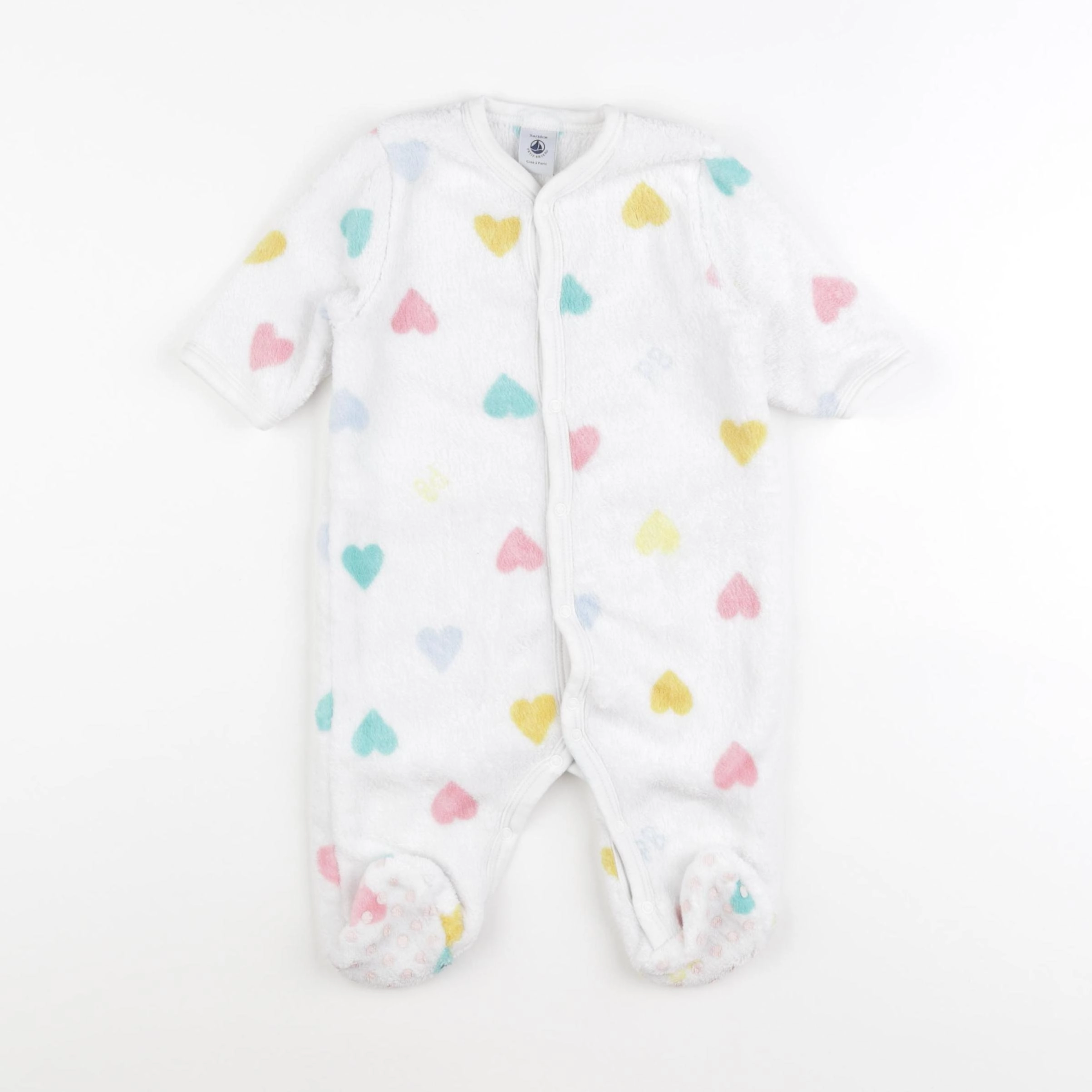 Petit Bateau - sur-pyjama blanc - 3 mois