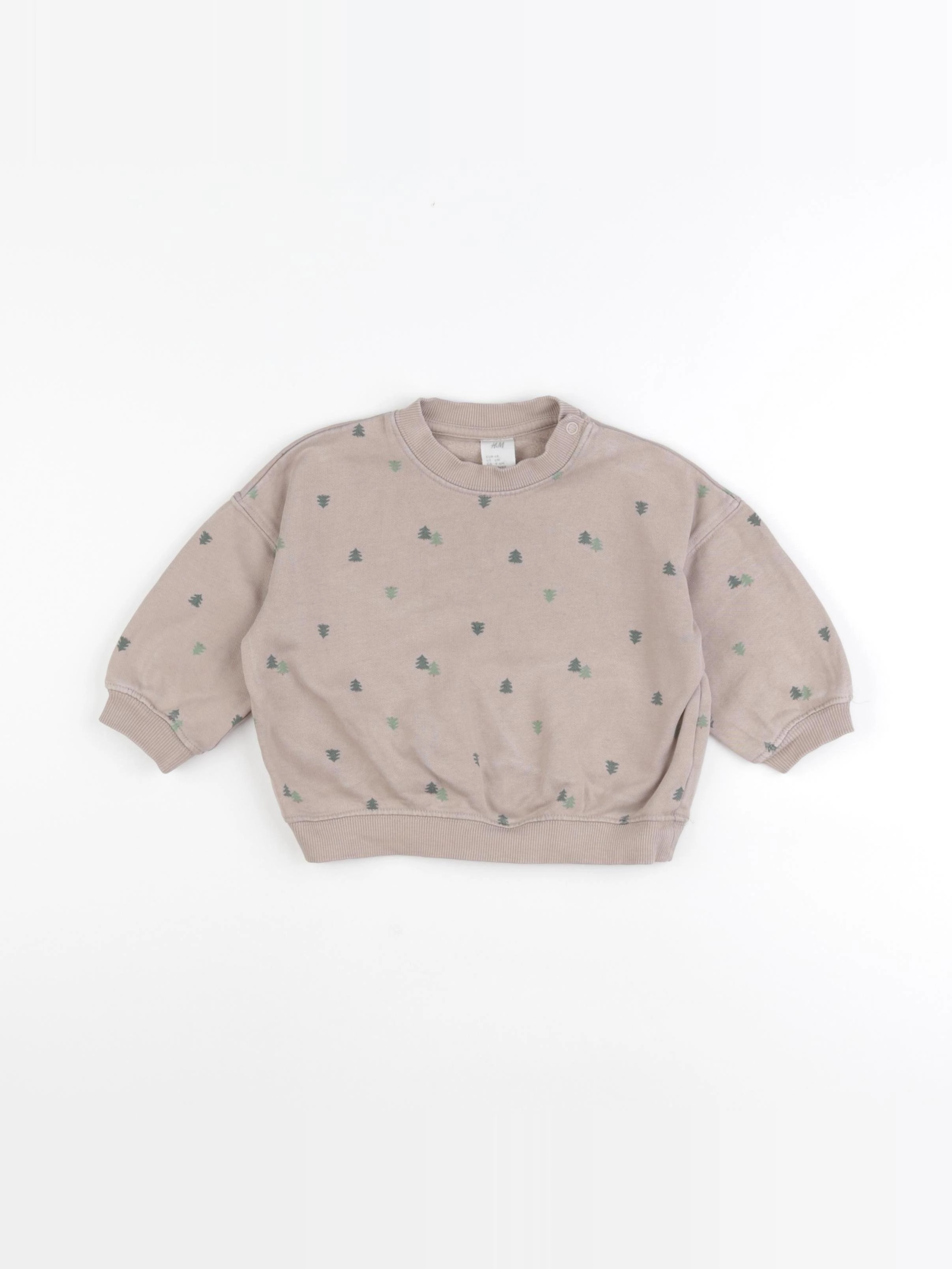 H&M - sweat beige - 6 mois