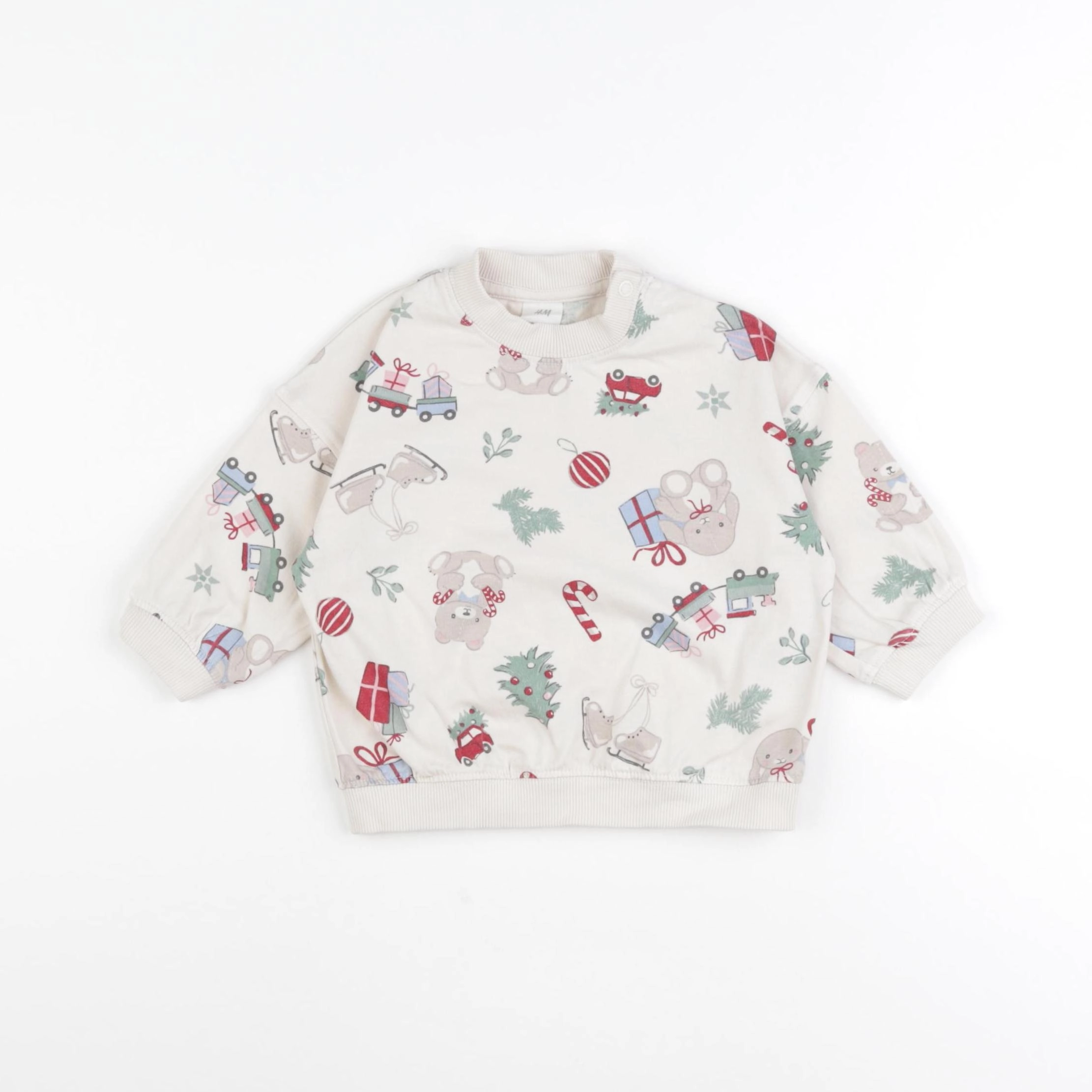 H&M - sweat beige - 6 mois