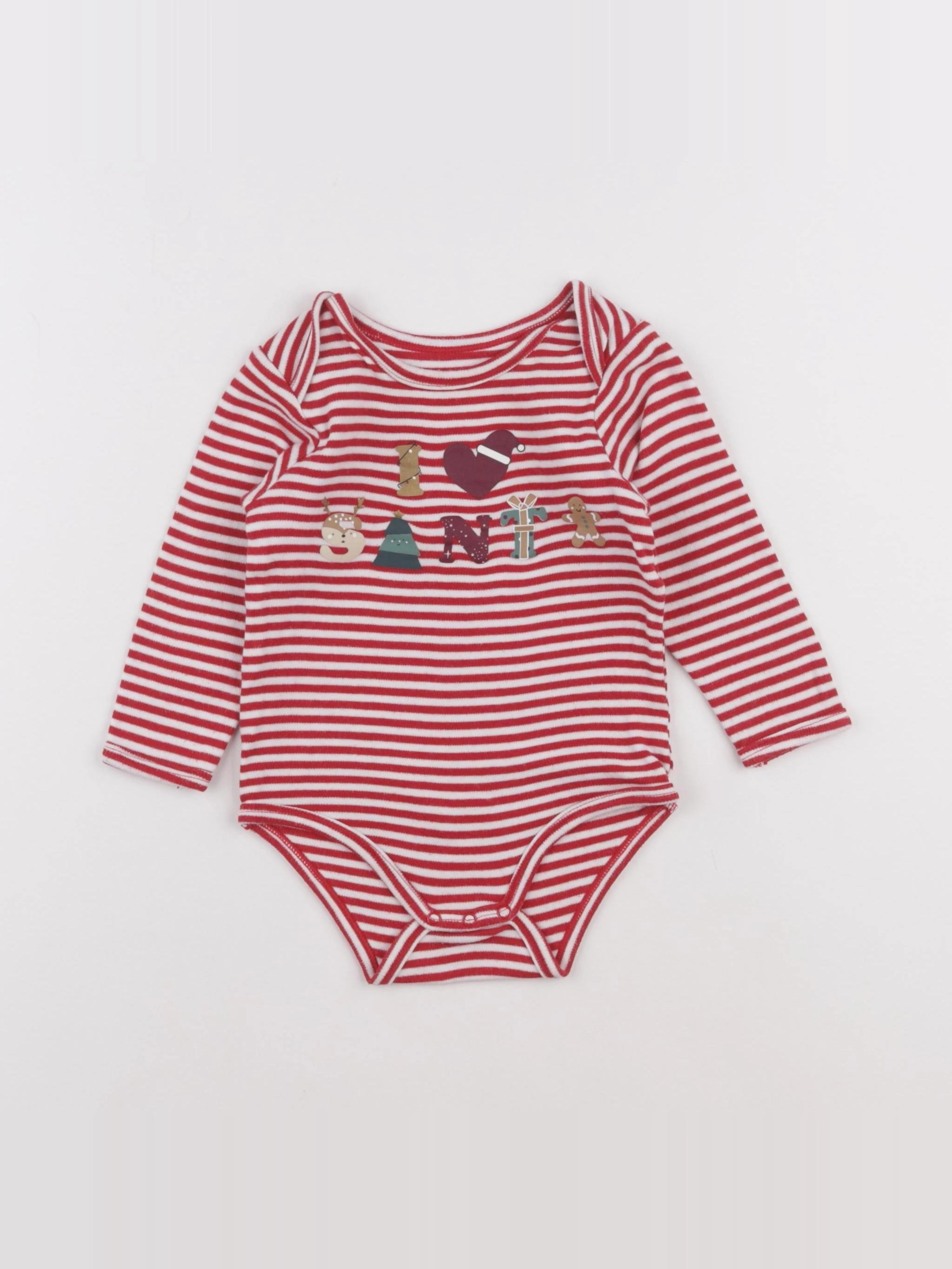 Vertbaudet - body rouge - 18 mois