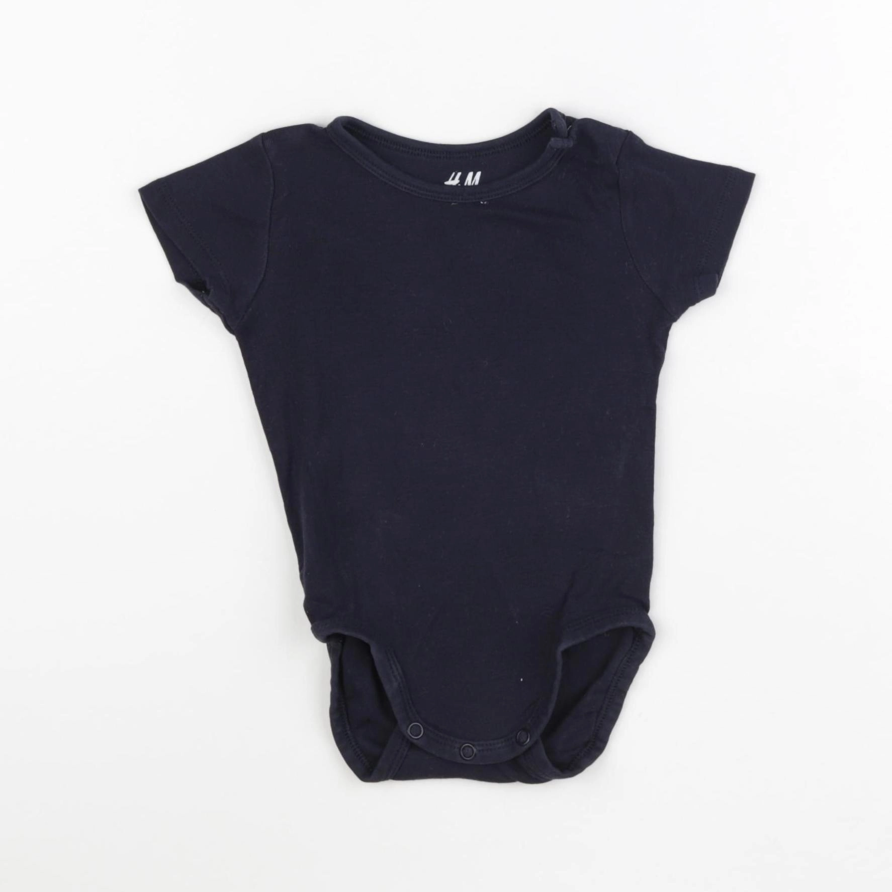 H&M - body bleu - 6/9 mois