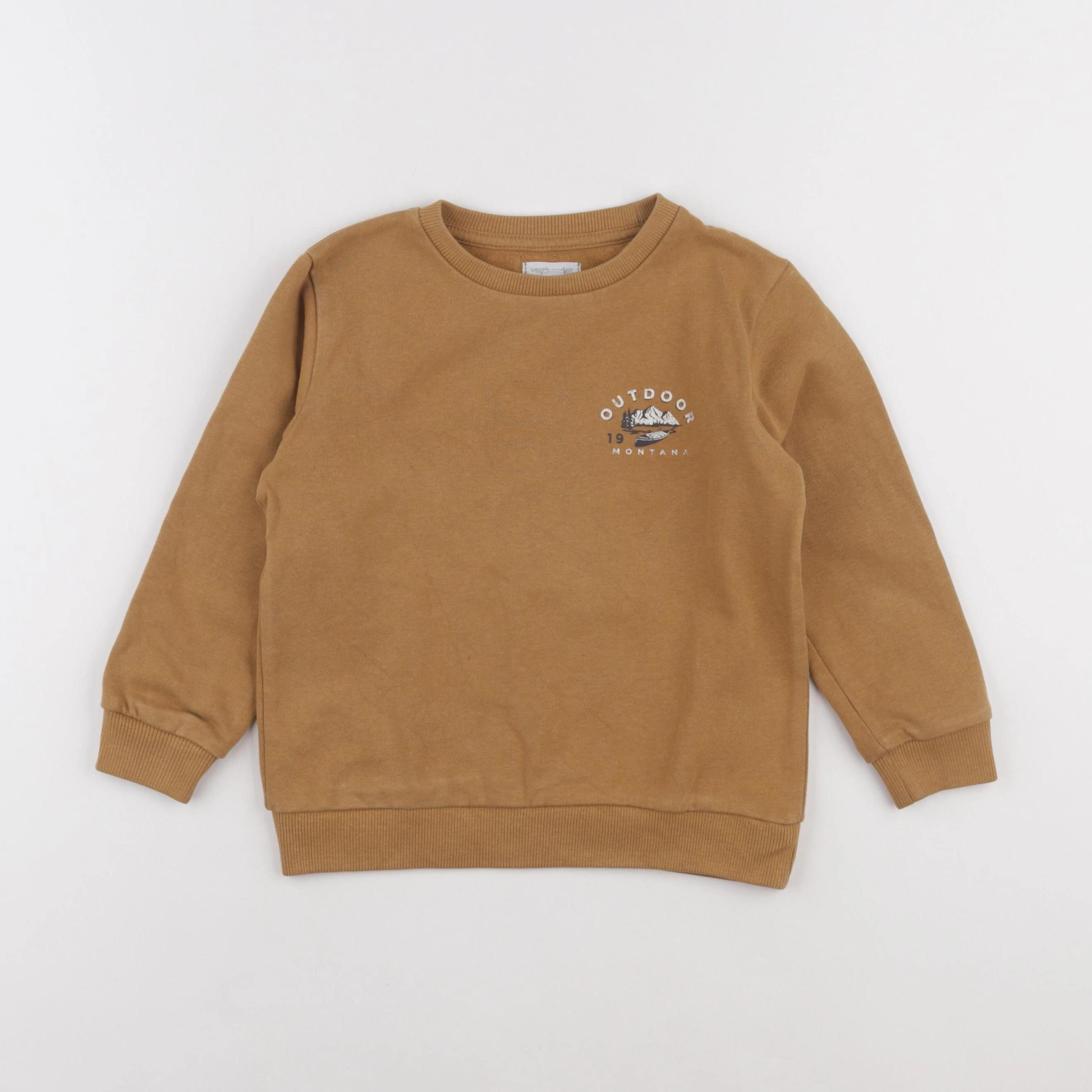Vertbaudet - sweat marron - 5 ans