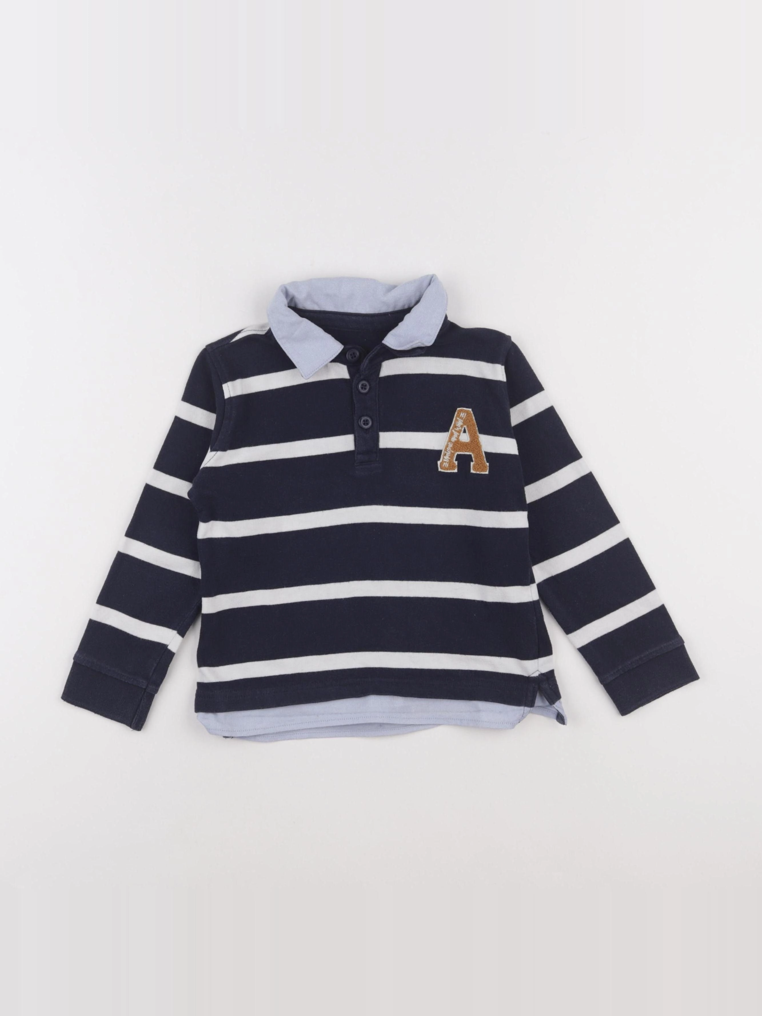 Vertbaudet - polo bleu - 5 ans