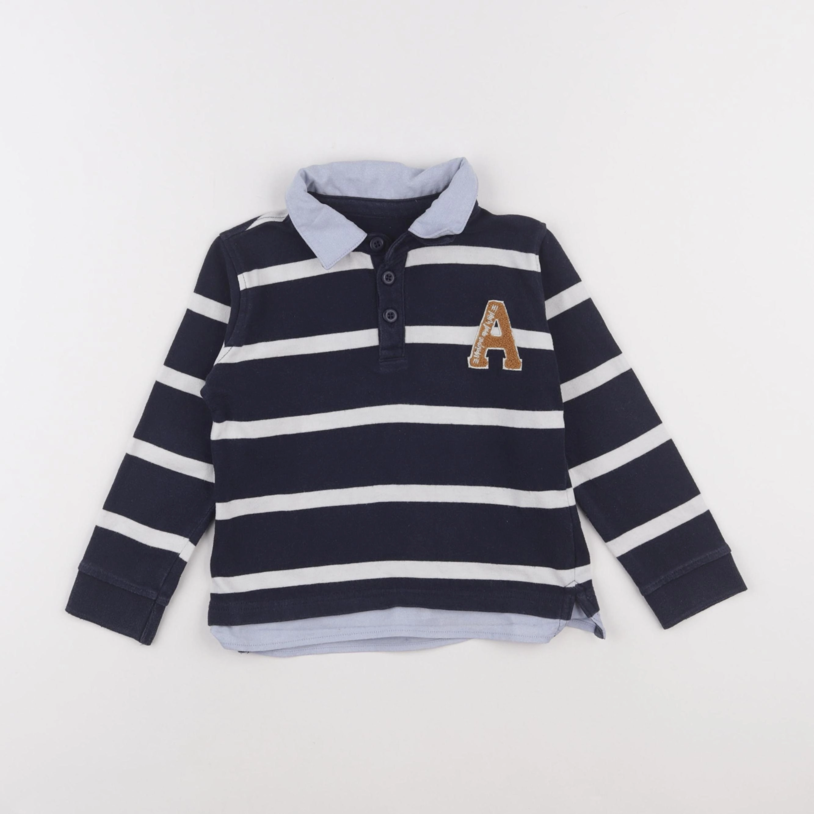 Vertbaudet - polo bleu - 5 ans