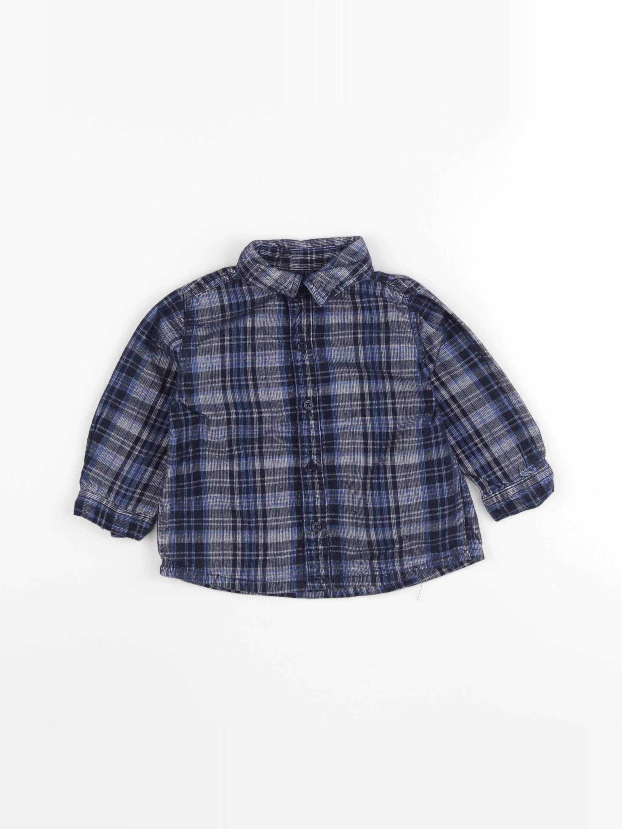Boutchou - chemise bleu - 9 mois