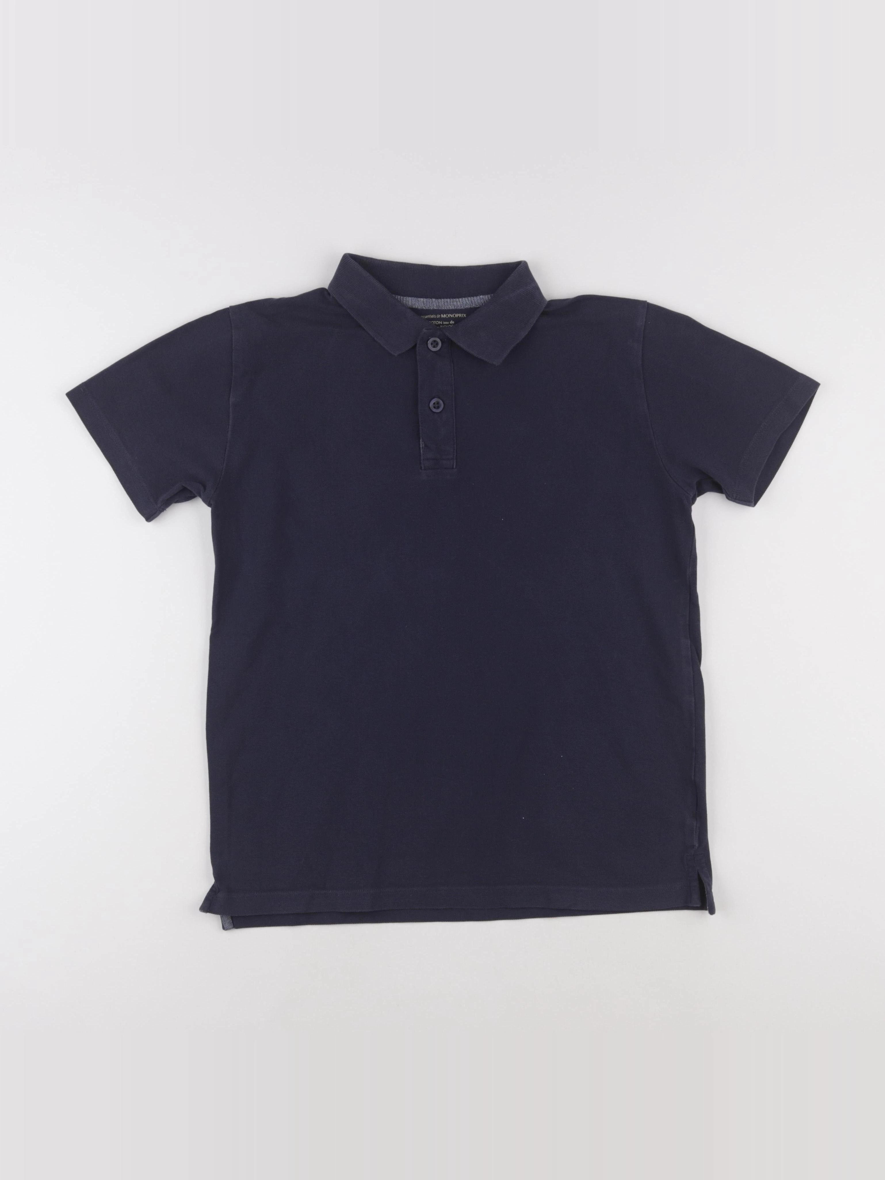 Monoprix - polo bleu - 14 ans