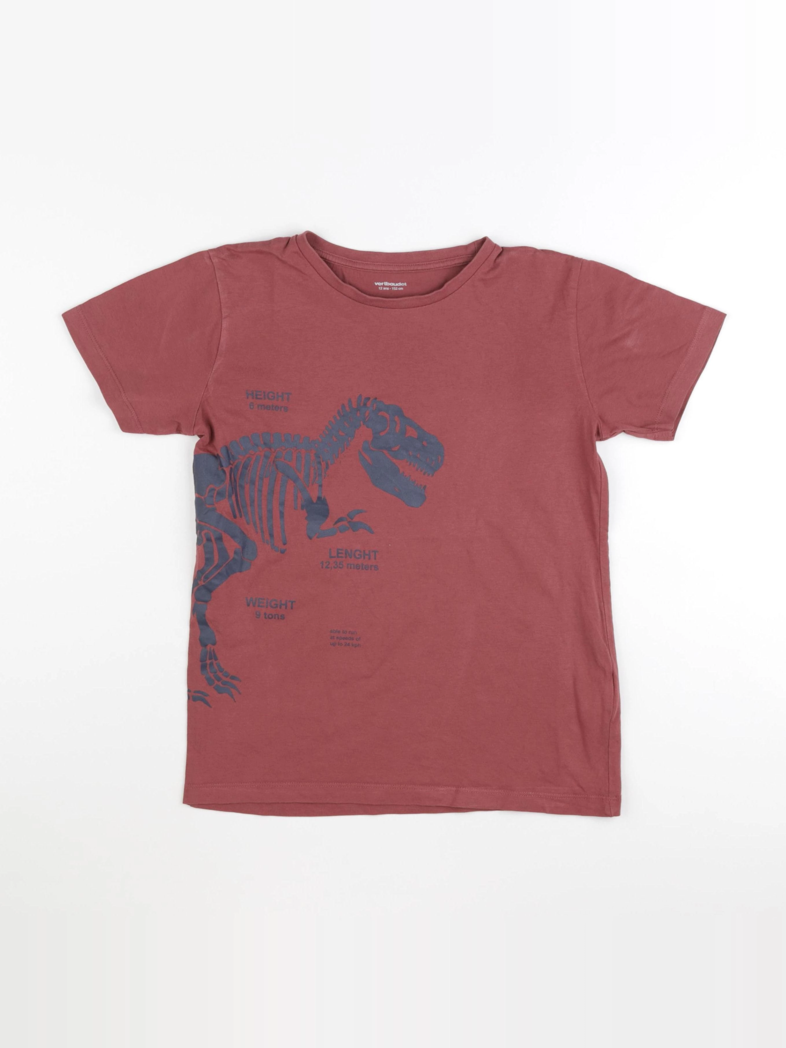 Vertbaudet - tee-shirt rouge - 12 ans
