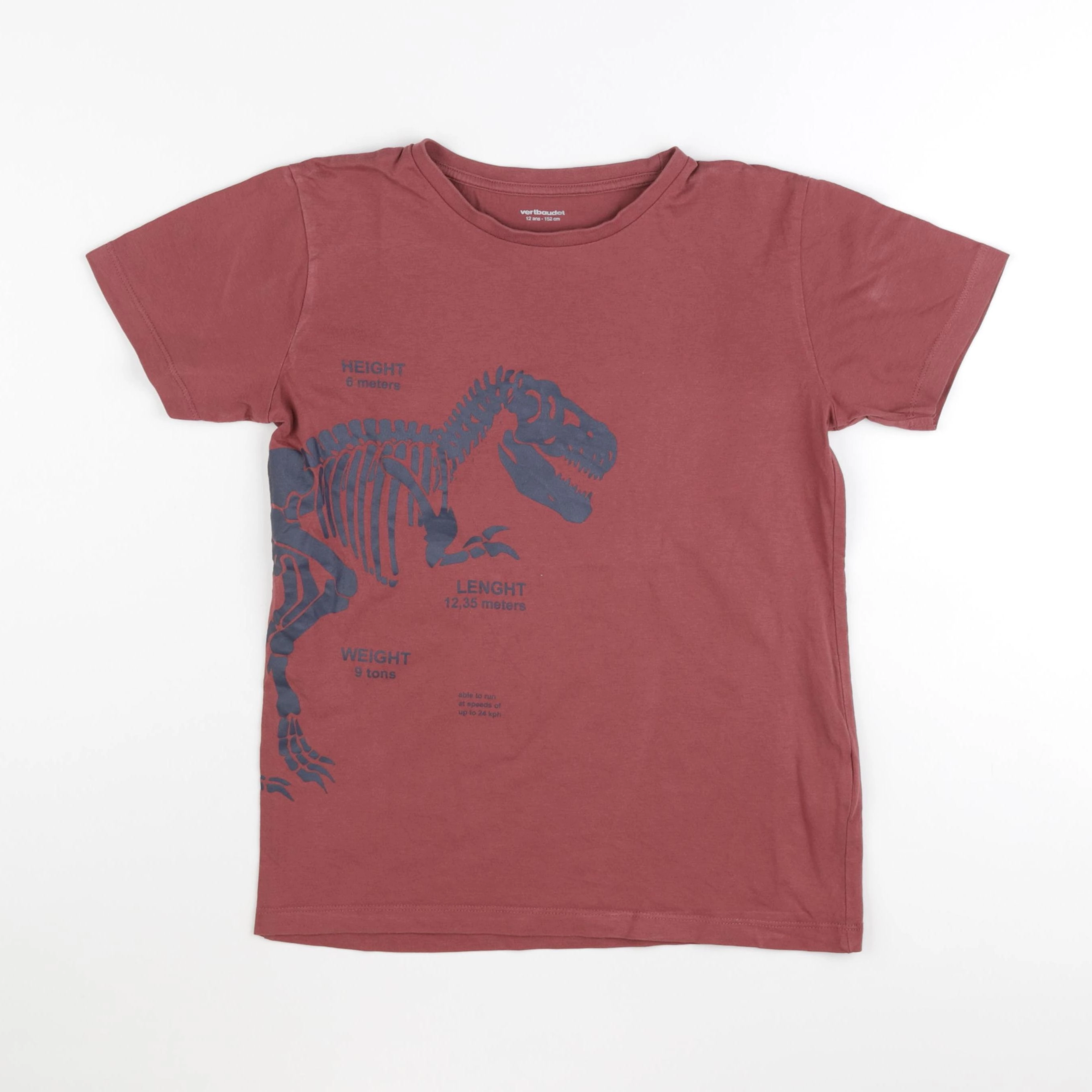 Vertbaudet - tee-shirt rouge - 12 ans
