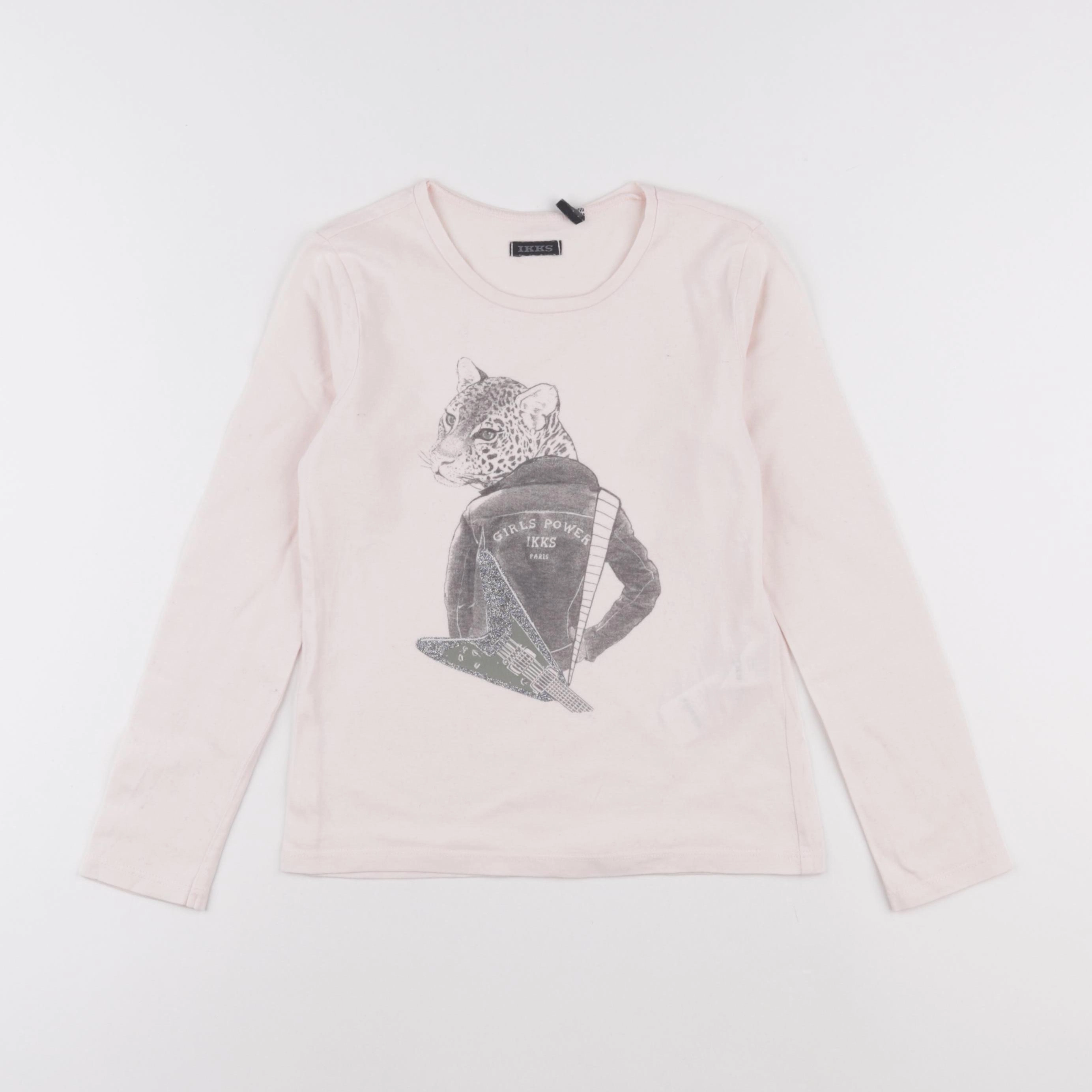 IKKS - tee-shirt rose - 8 ans
