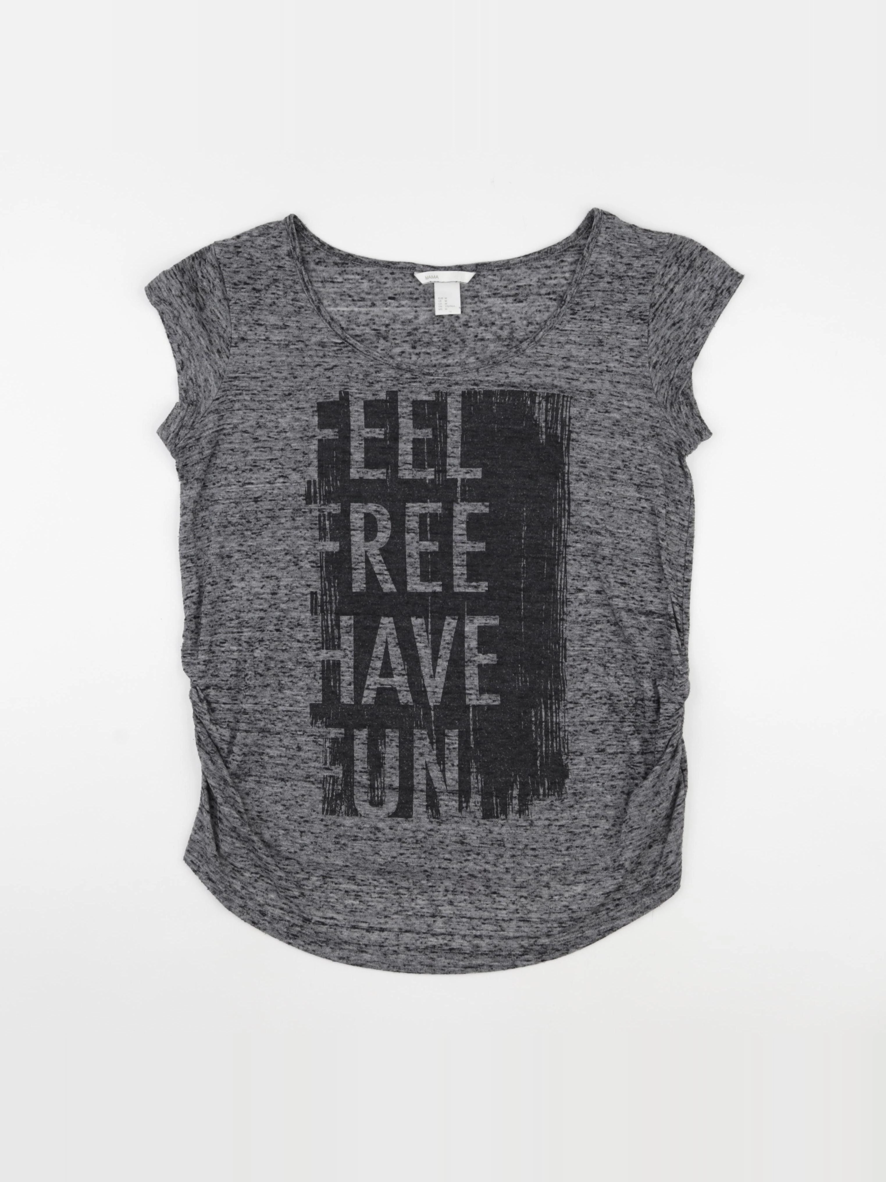 H&M - tee-shirt grossesse gris - m