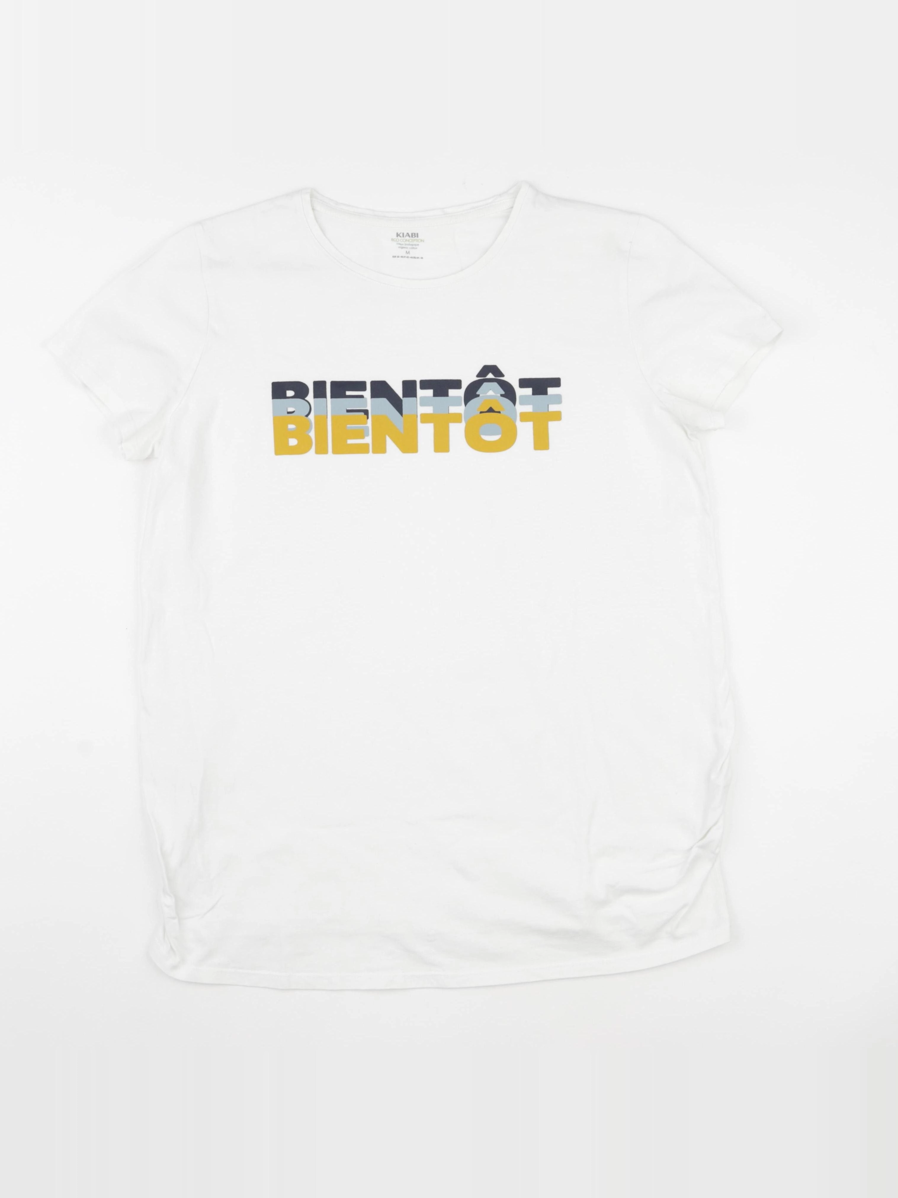 Kiabi - tee-shirt grossesse blanc - m