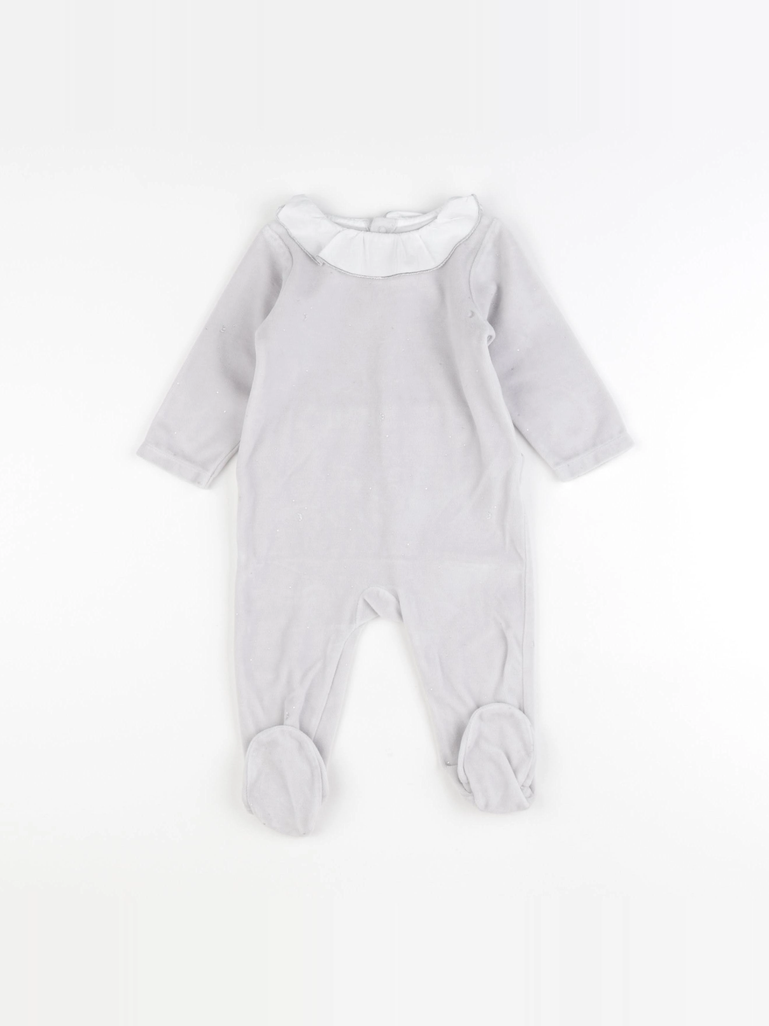 Jacadi - pyjama velours gris - 12 mois