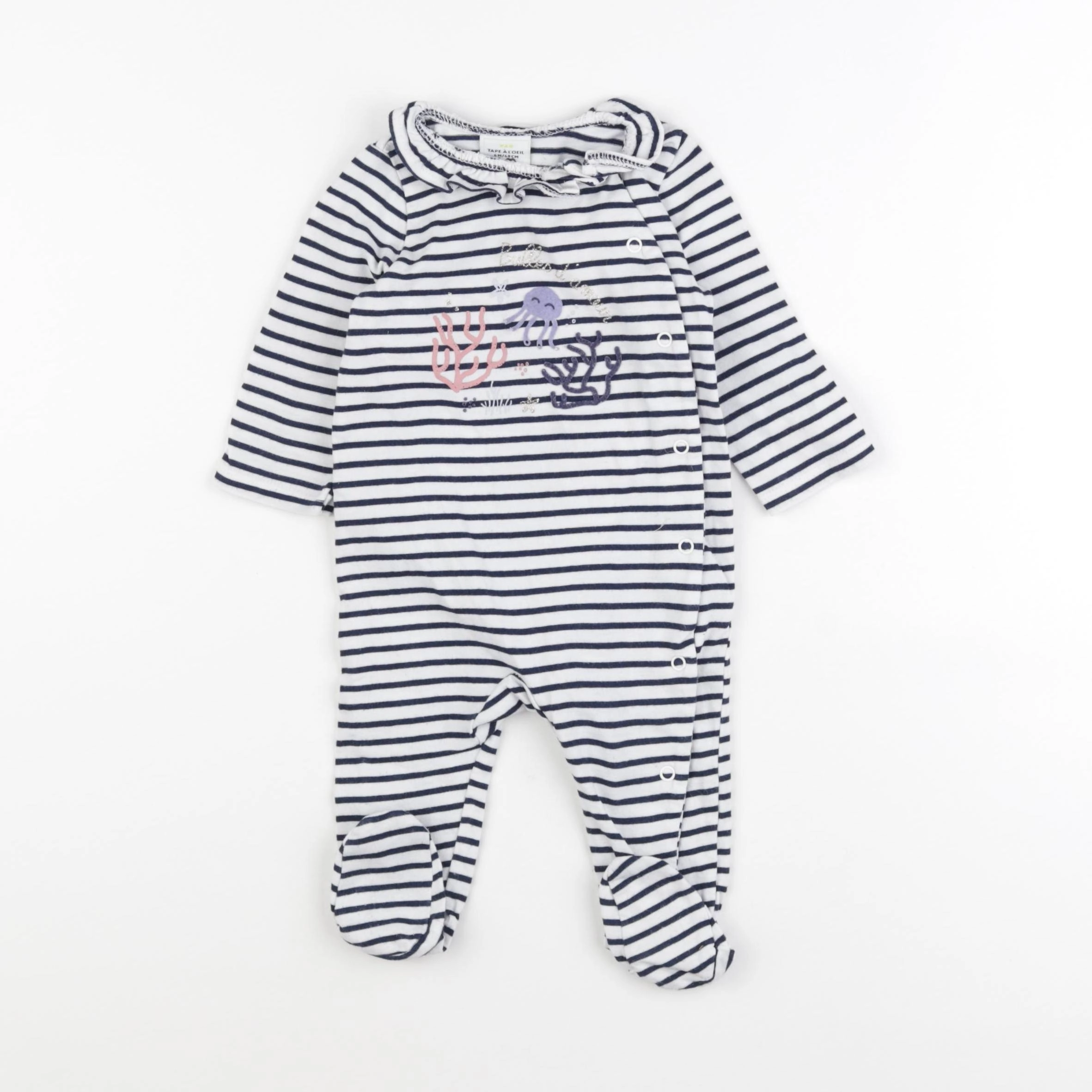 Tape à l'oeil - pyjama coton blanc - 6 mois