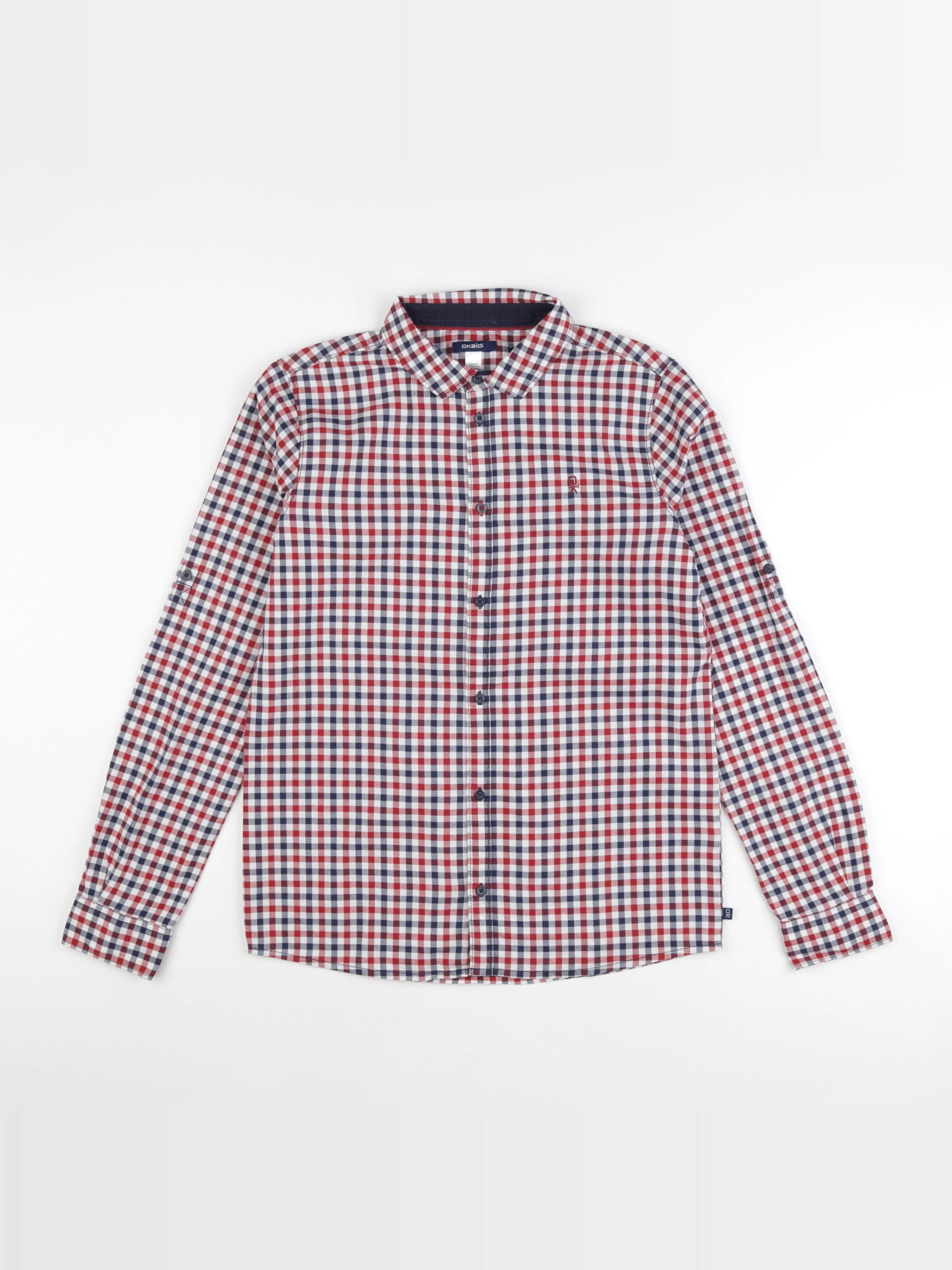 Okaidi - chemise rouge - 14 ans