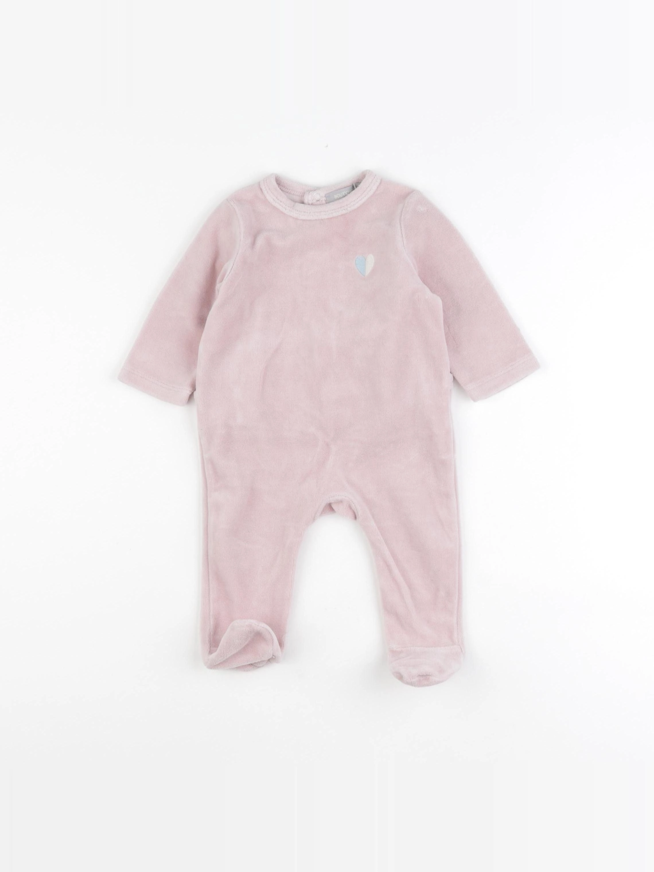 Boutchou - pyjama velours rose - 3 mois