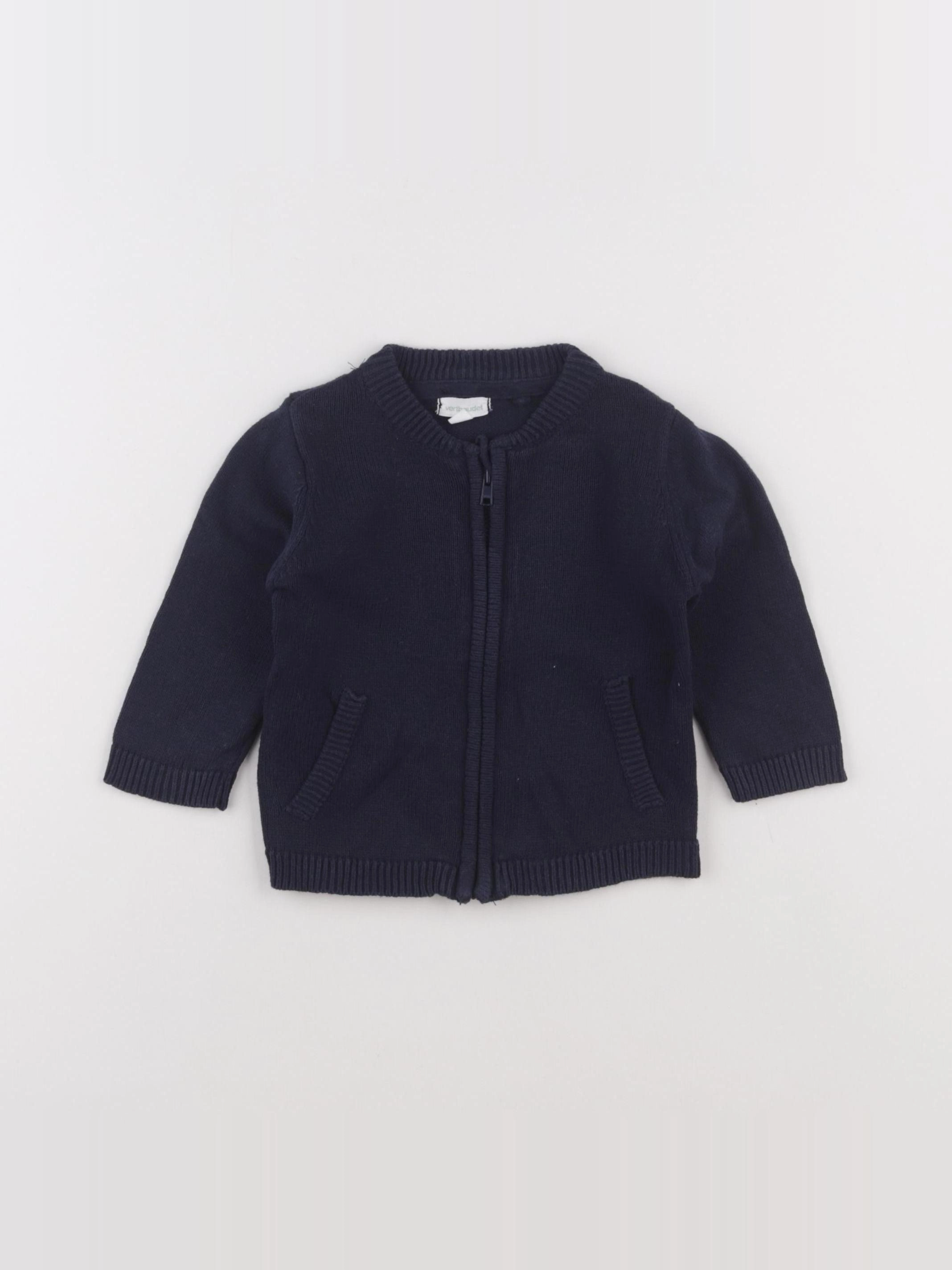 Vertbaudet - gilet bleu - 9 mois