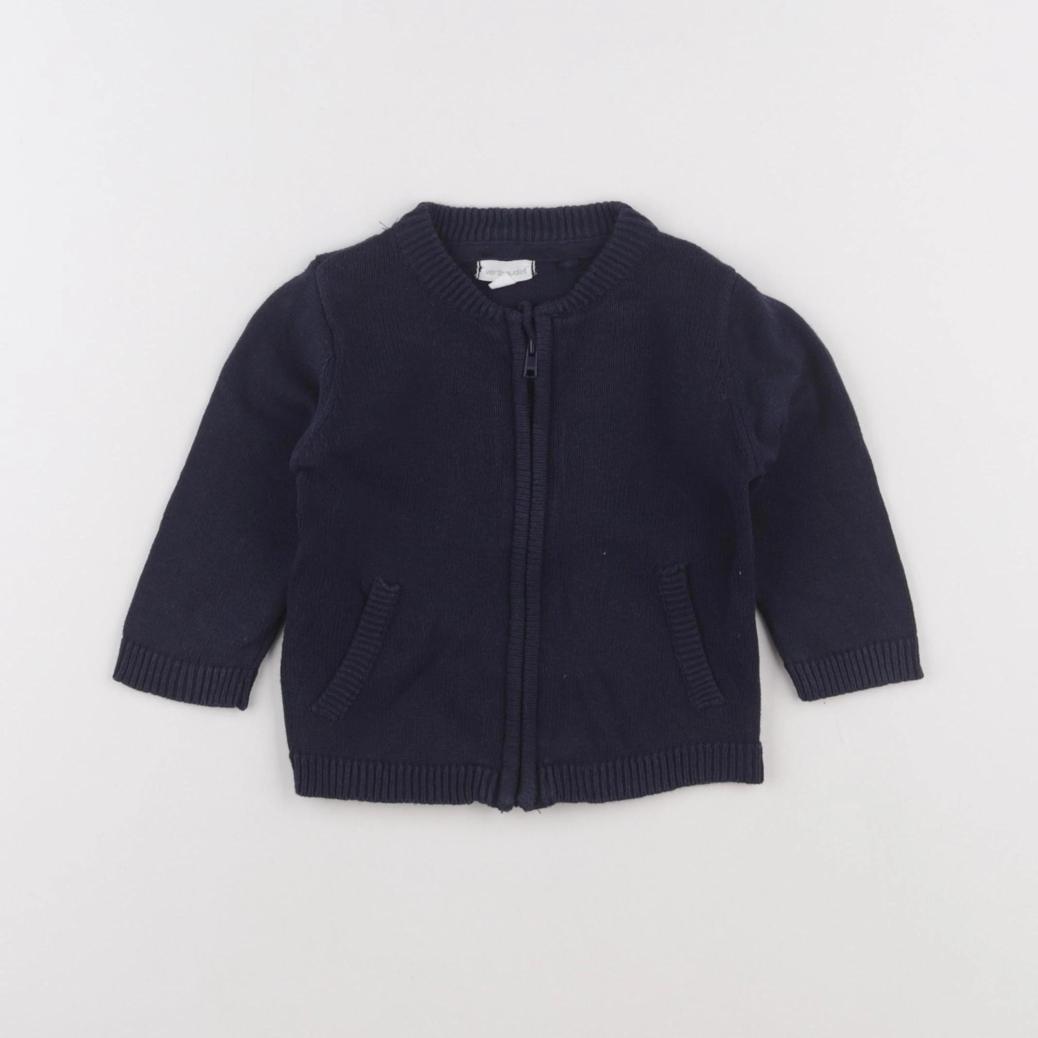 Vertbaudet - gilet bleu - 9 mois