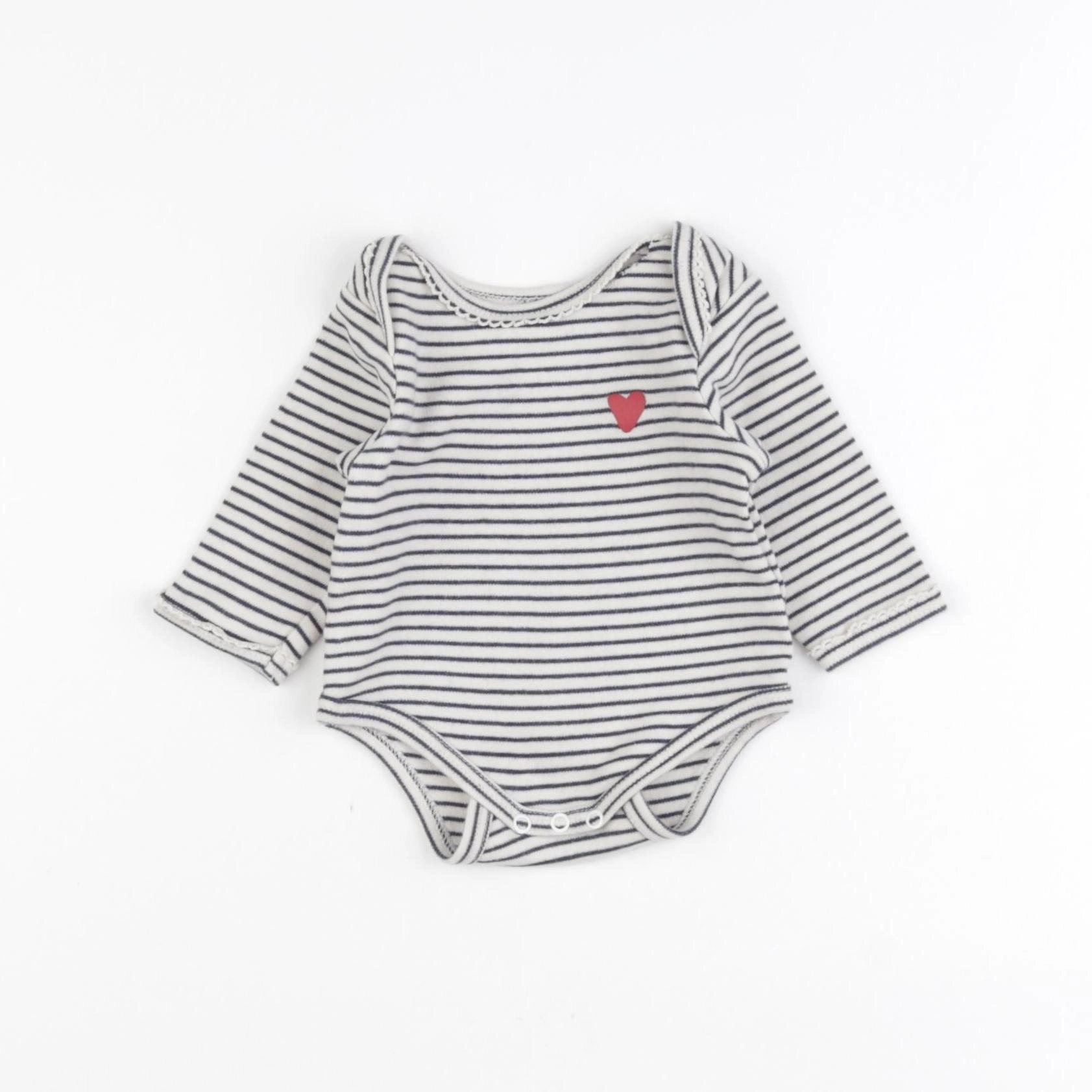 Vertbaudet - body beige - 3 mois