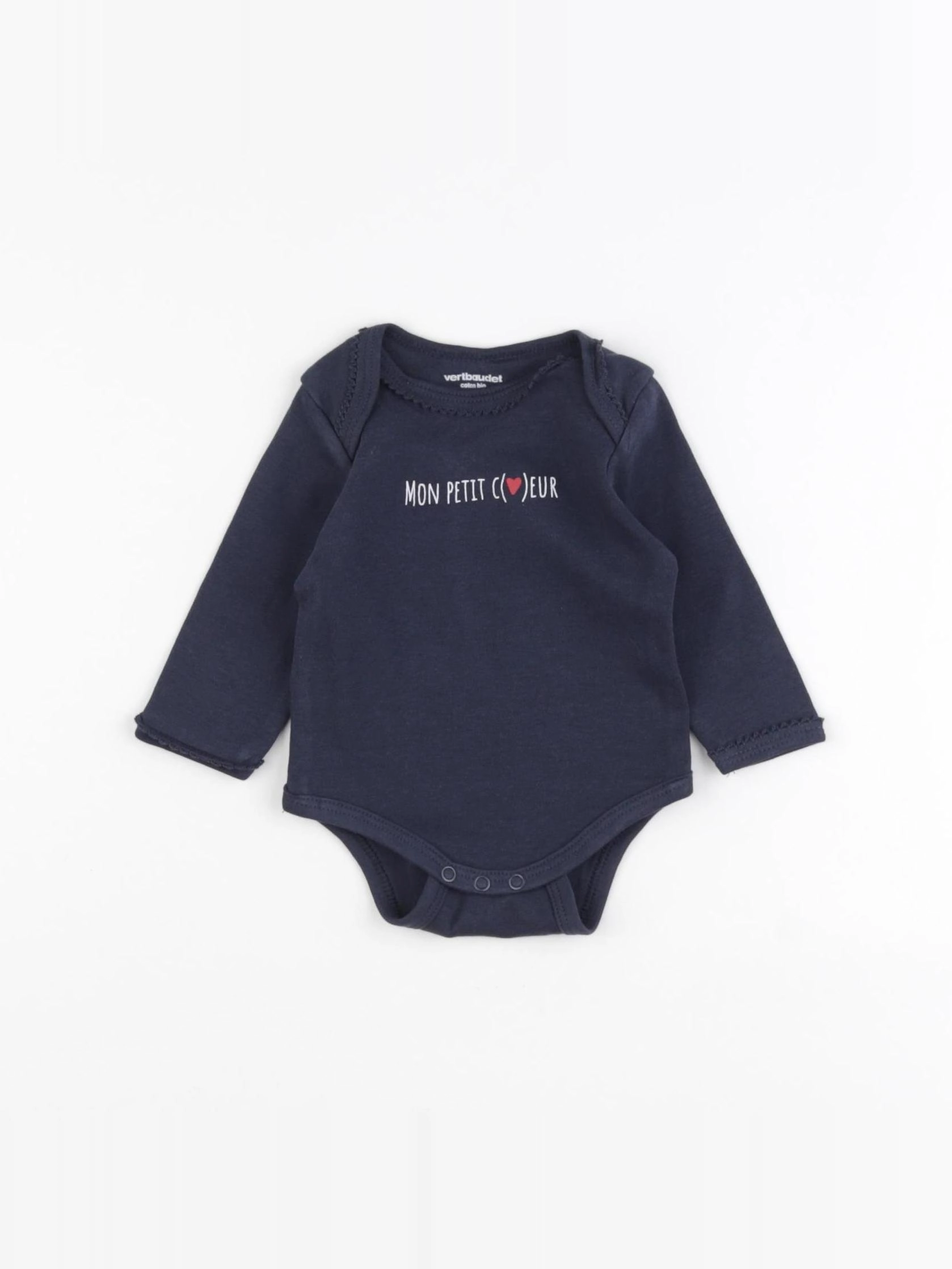 Vertbaudet - body bleu - 3 mois