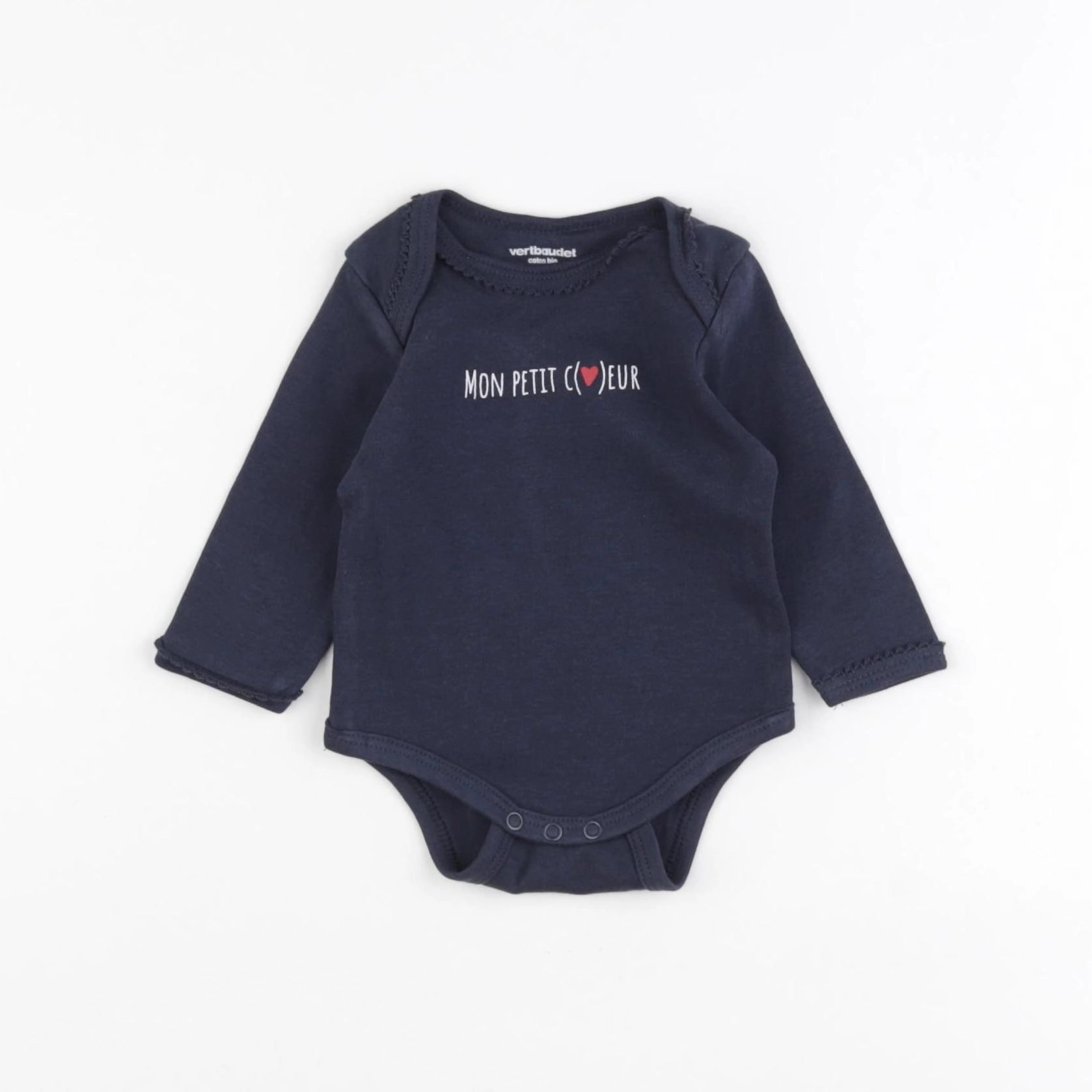 Vertbaudet - body bleu - 3 mois