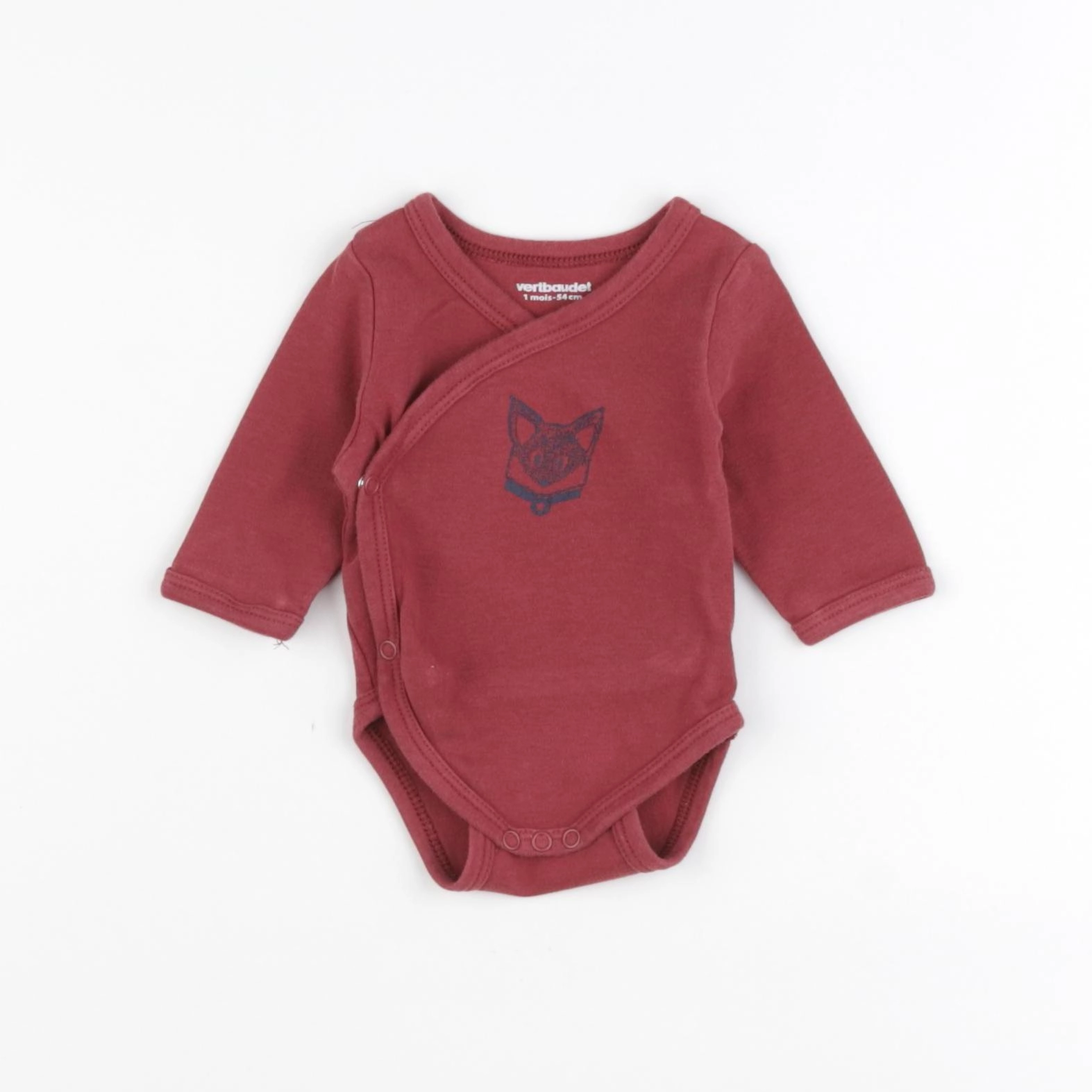 Vertbaudet - body rouge - 1 mois