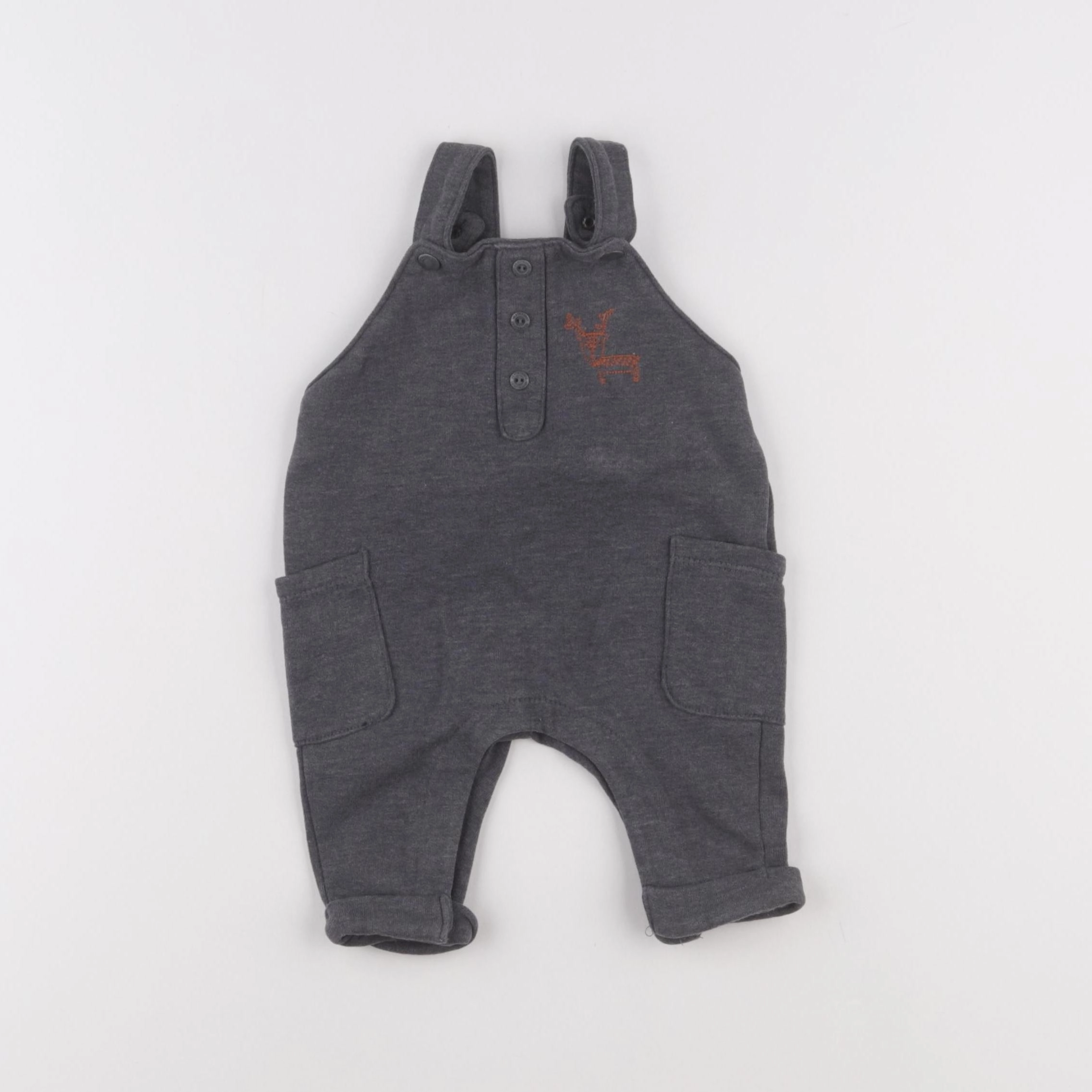 Vertbaudet - salopette gris - 3 mois