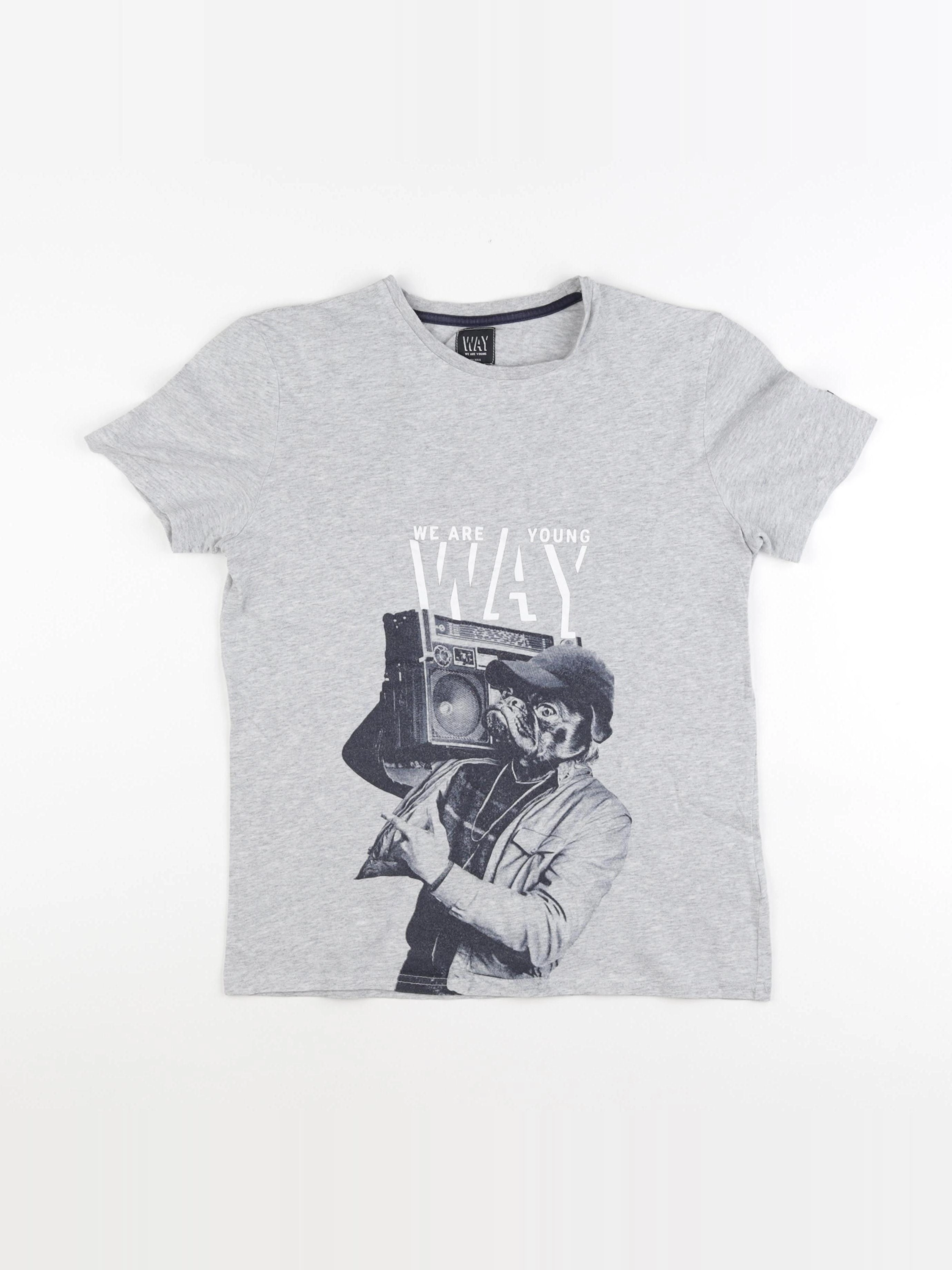 IKKS - tee-shirt gris - 14 ans
